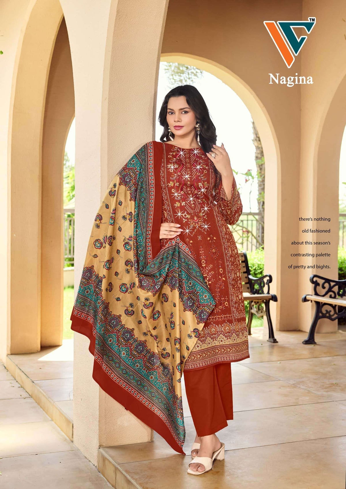Vandana Creation Nagina Vol 13 Cotton Embroidered Dress Material Wholesale Price