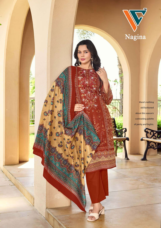 Vandana Creation Nagina Vol 13 Cotton Embroidered Dress Material Wholesale Price