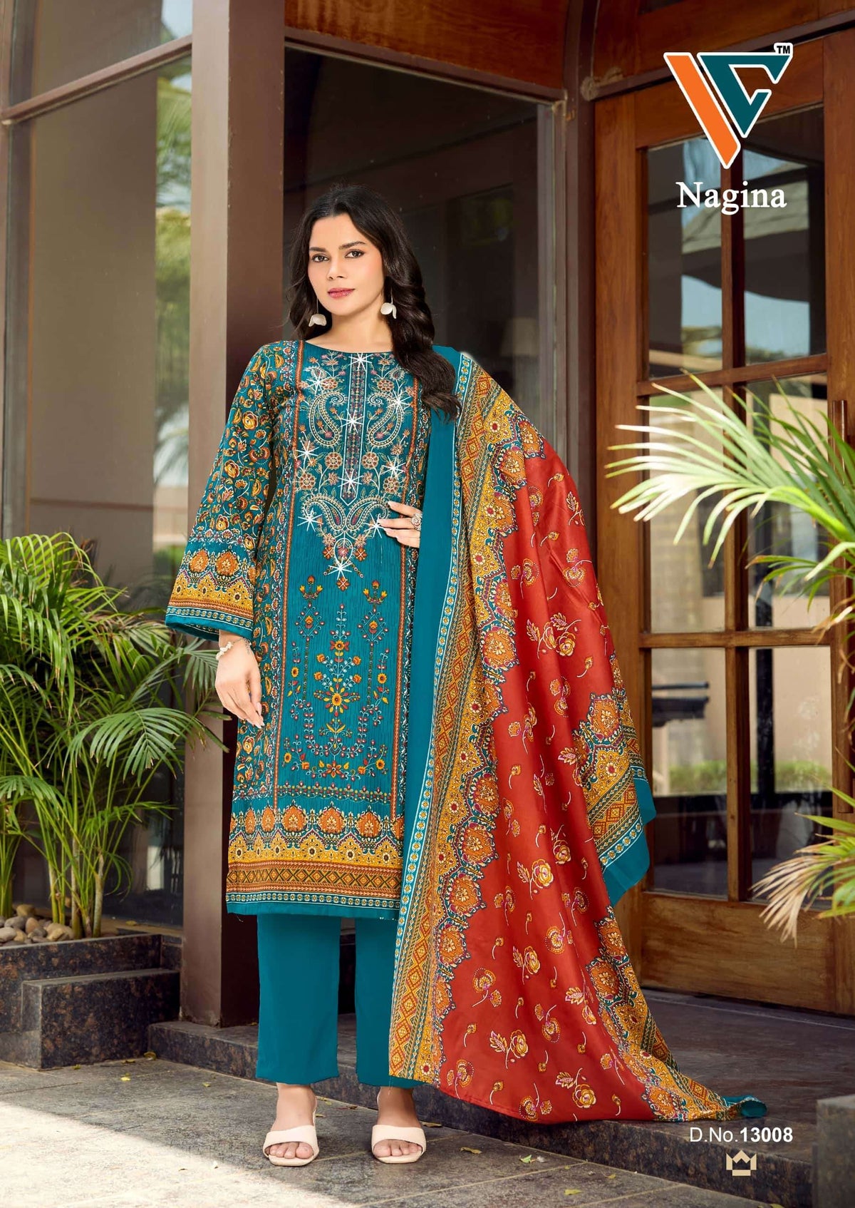 Vandana Creation Nagina Vol 13 Cotton Embroidered Dress Material Wholesale Price