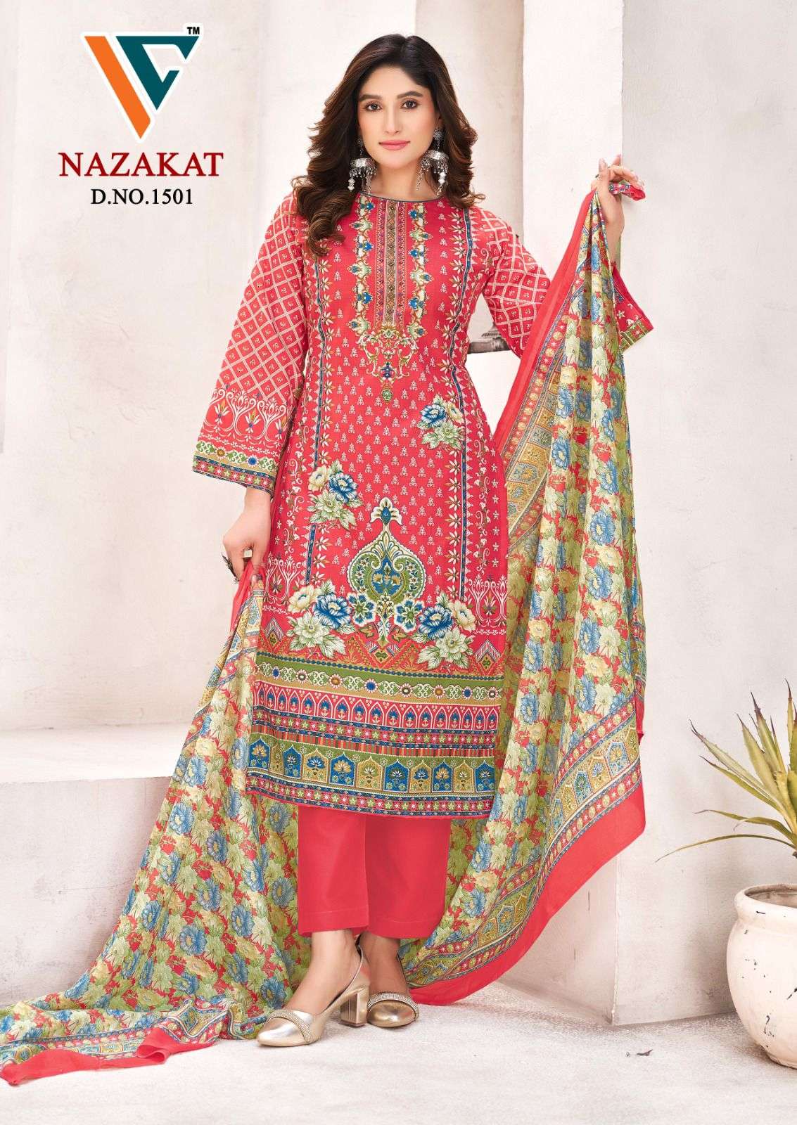 Vandana Creation Nazakat Vol - 15 Cotton Printed Pakistani Suits - Amrah Wholesale