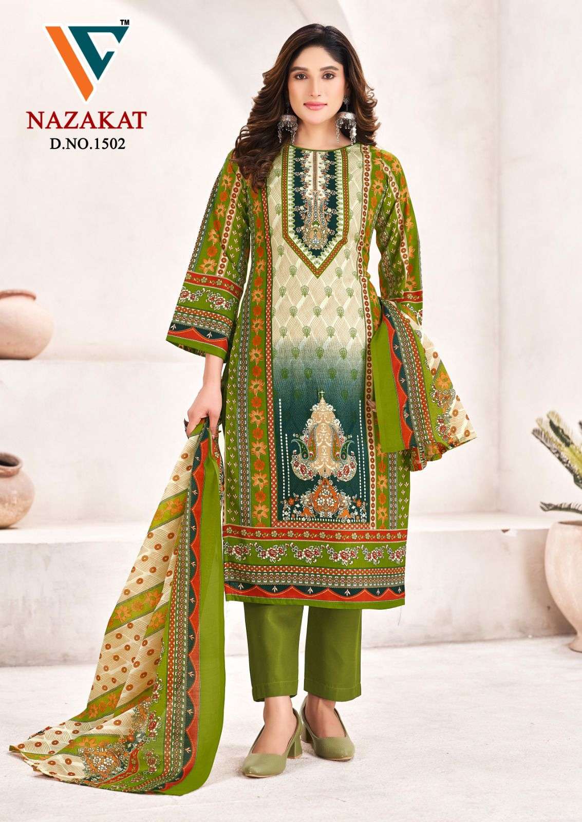 Vandana Creation Nazakat Vol - 15 Cotton Printed Pakistani Suits - Amrah Wholesale
