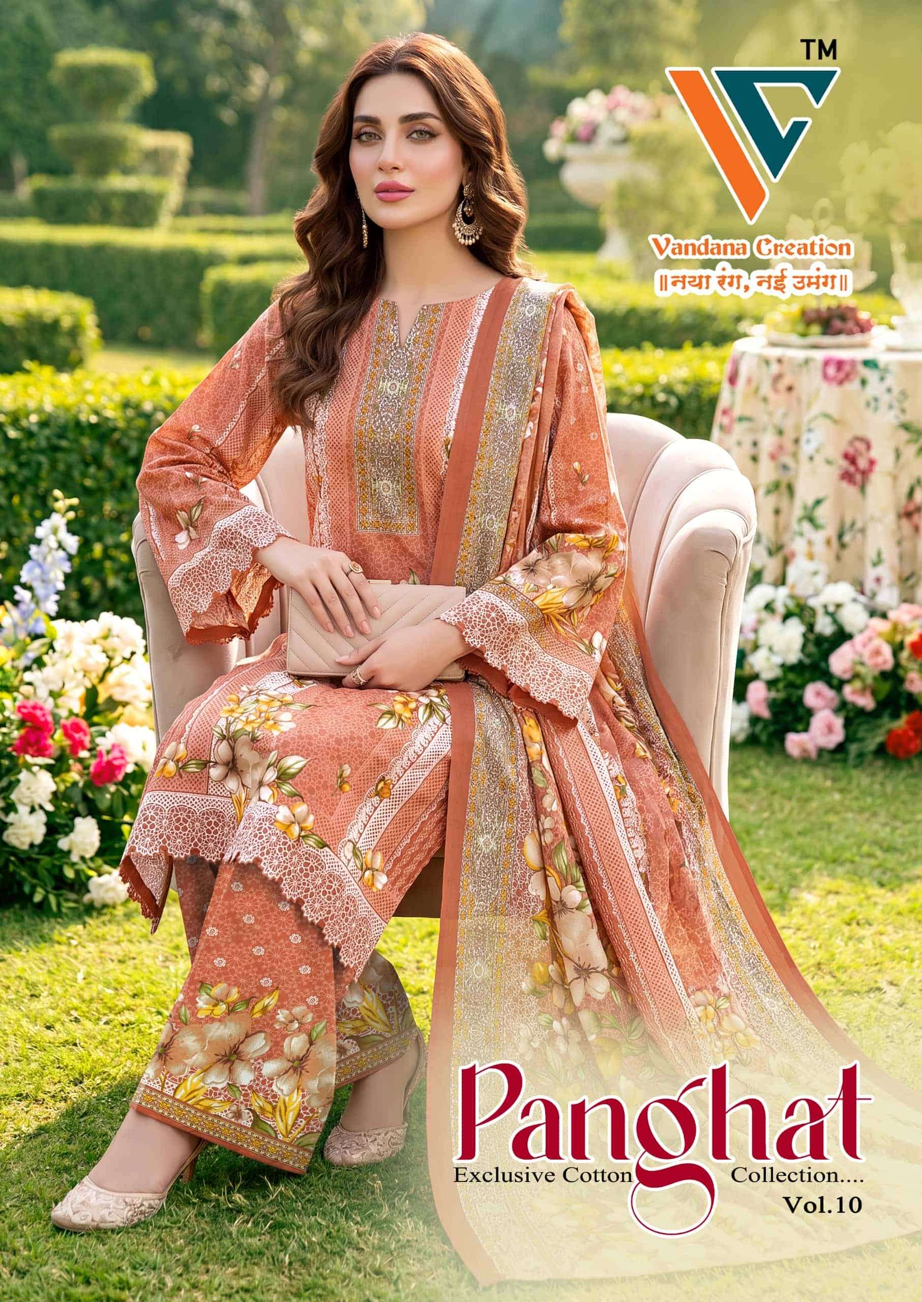 Vandana Creation Panghat Vol 10 Cotton Pakistani Print Dress Material
