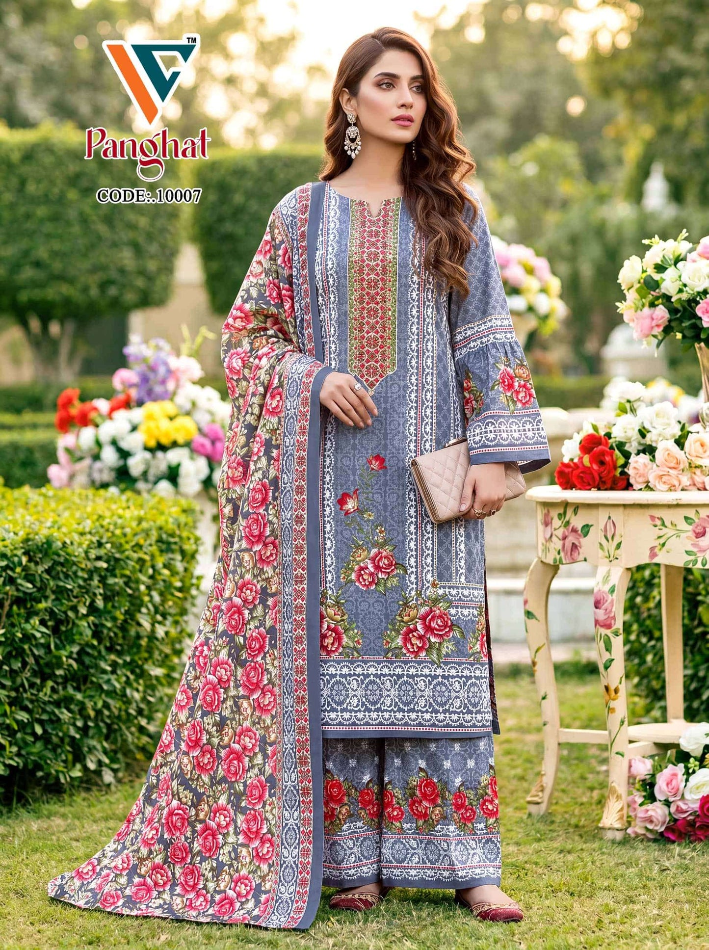 Vandana Creation Panghat Vol 10 Cotton Pakistani Print Dress Material