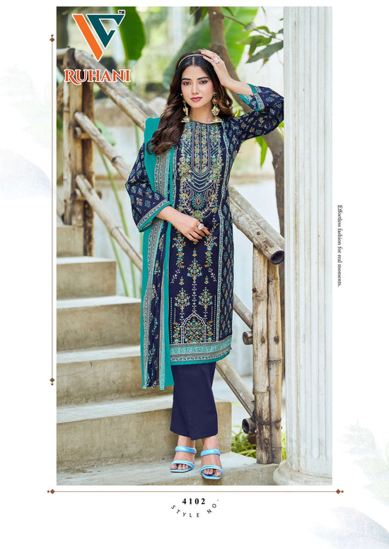 Vandana Creation Ruhani Vol 41 Cotton Embroidered Dress Material