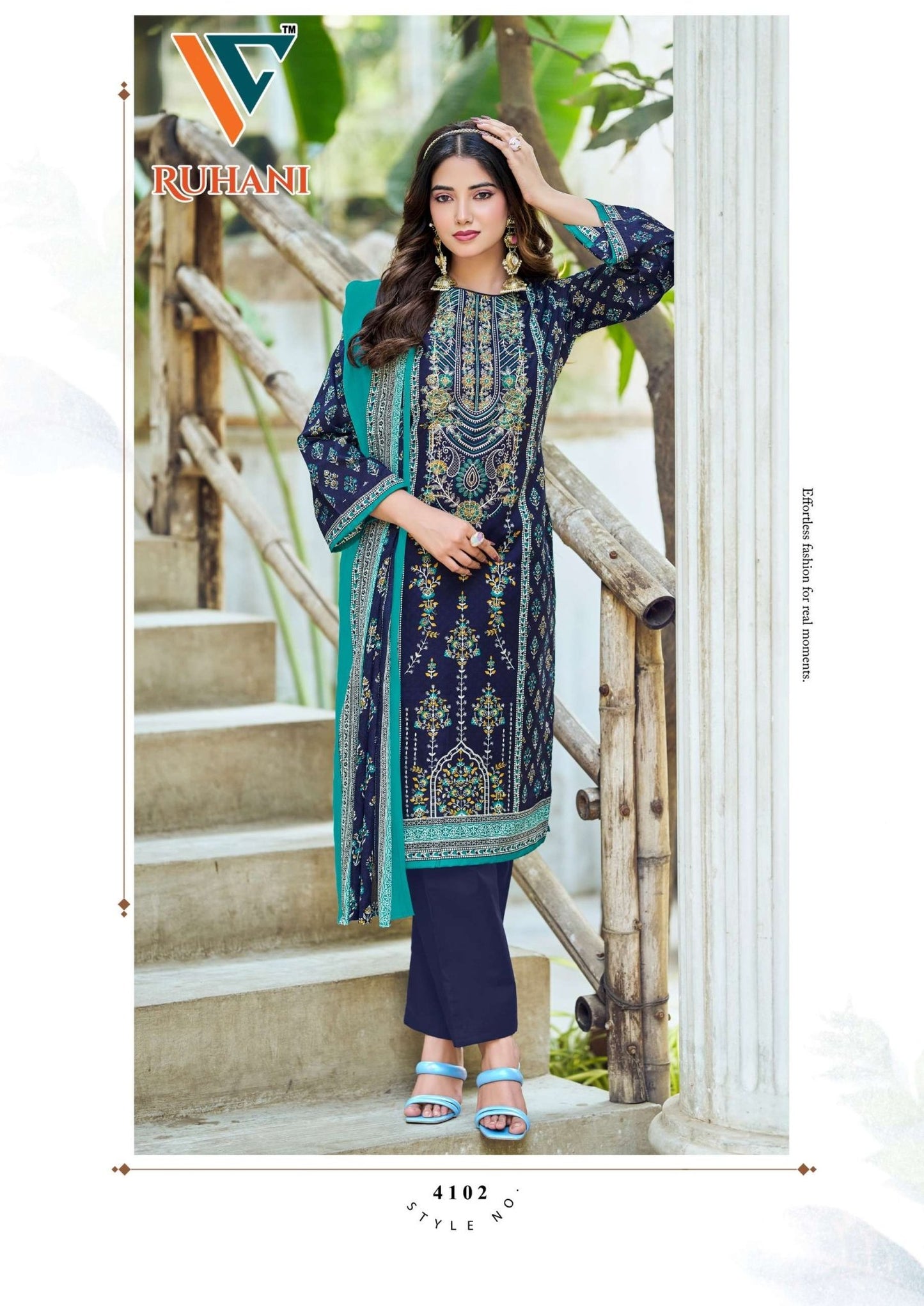 Vandana Creation Ruhani Vol 41 Cotton Embroidered Dress Material - Amrah Wholesale
