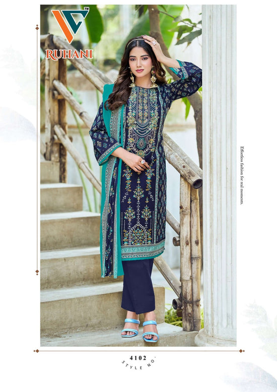 Vandana Creation Ruhani Vol 41 Cotton Embroidered Dress Material - Amrah Wholesale