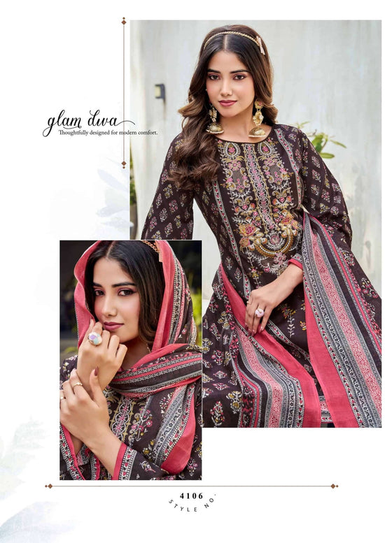 Vandana Creation Ruhani Vol 41 Cotton Embroidered Dress Material - Amrah Wholesale