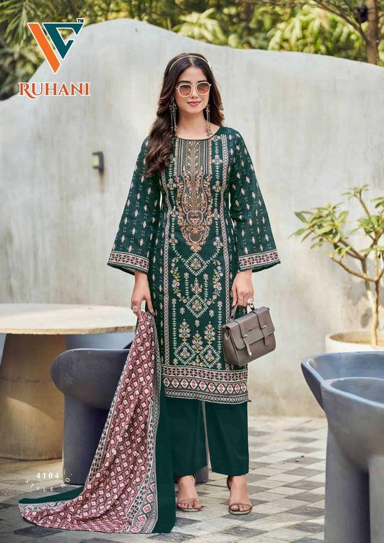 Vandana Creation Ruhani Vol 41 Cotton Embroidered Dress Material - Amrah Wholesale