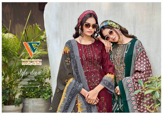 Vandana Creation Ruhani Vol 41 Cotton Embroidered Dress Material - Amrah Wholesale