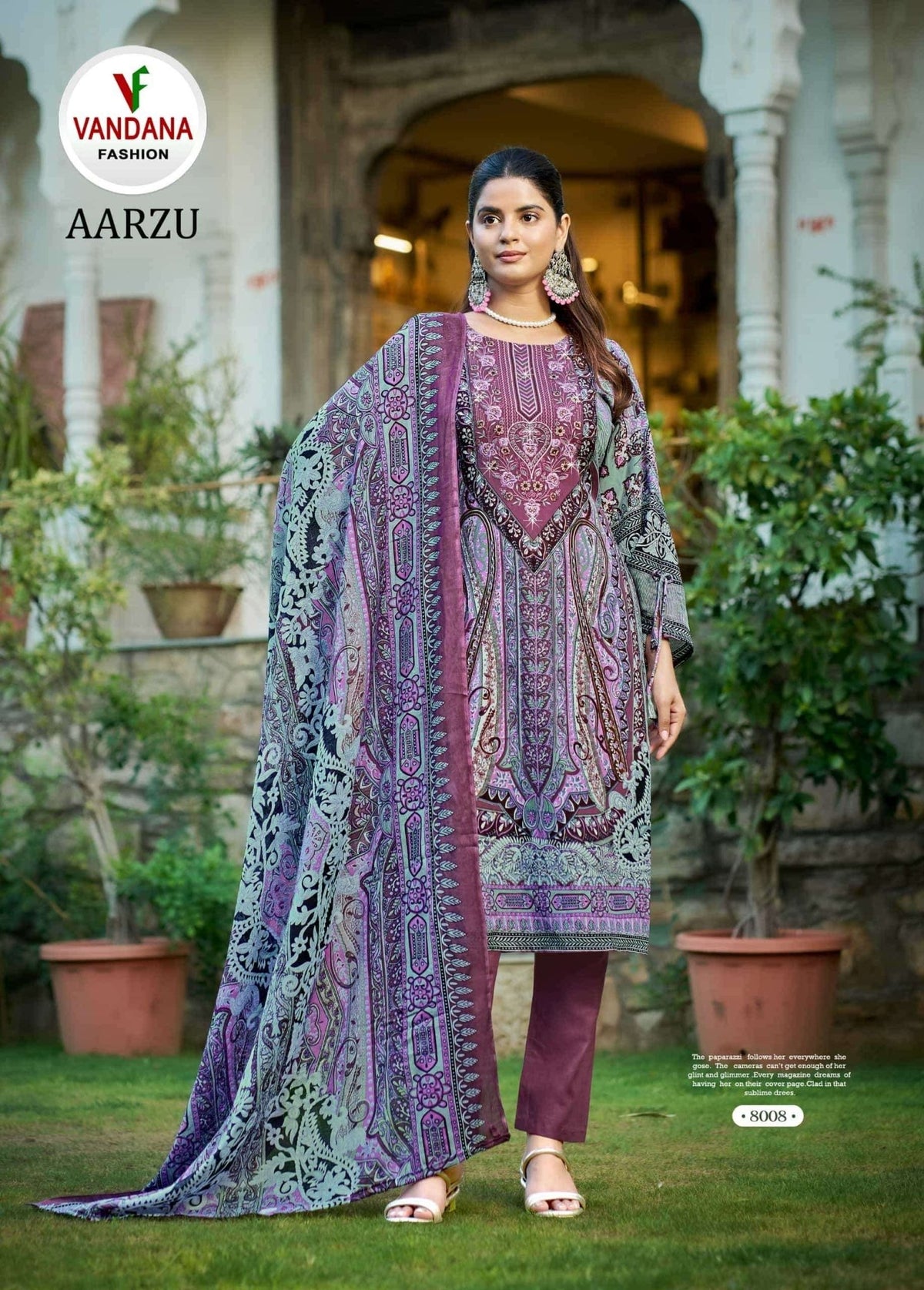 Vandana Fashion Aarzu Vol 8 Soft Cotton Pakistani Suit Dress Material - Amrah Wholesale