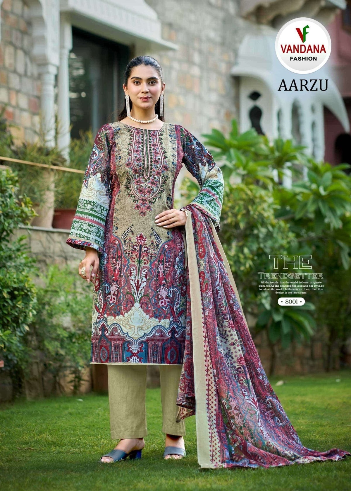 Vandana Fashion Aarzu Vol 8 Soft Cotton Pakistani Suit Dress Material - Amrah Wholesale