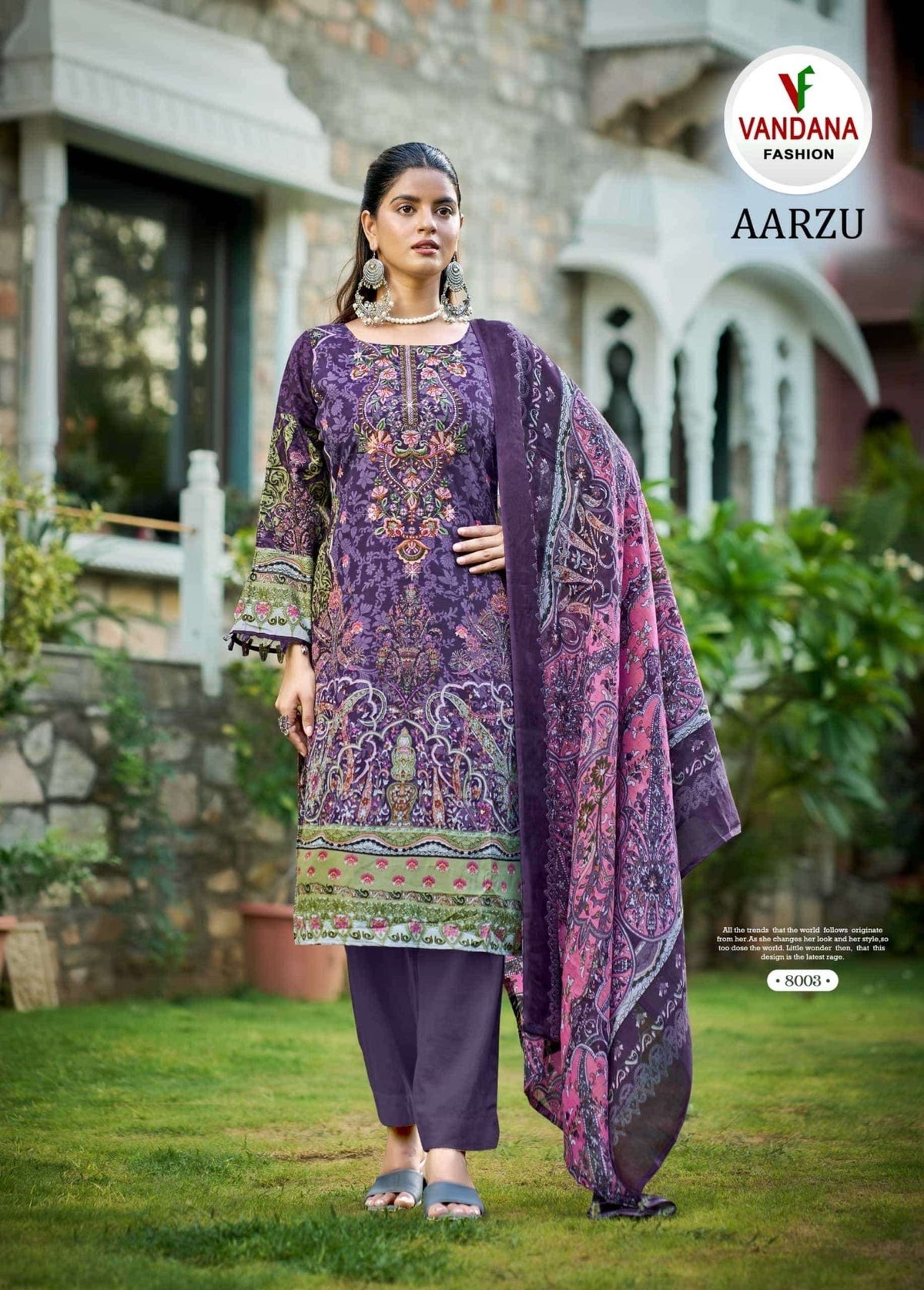 Vandana Fashion Aarzu Vol 8 Soft Cotton Pakistani Suit Dress Material - Amrah Wholesale
