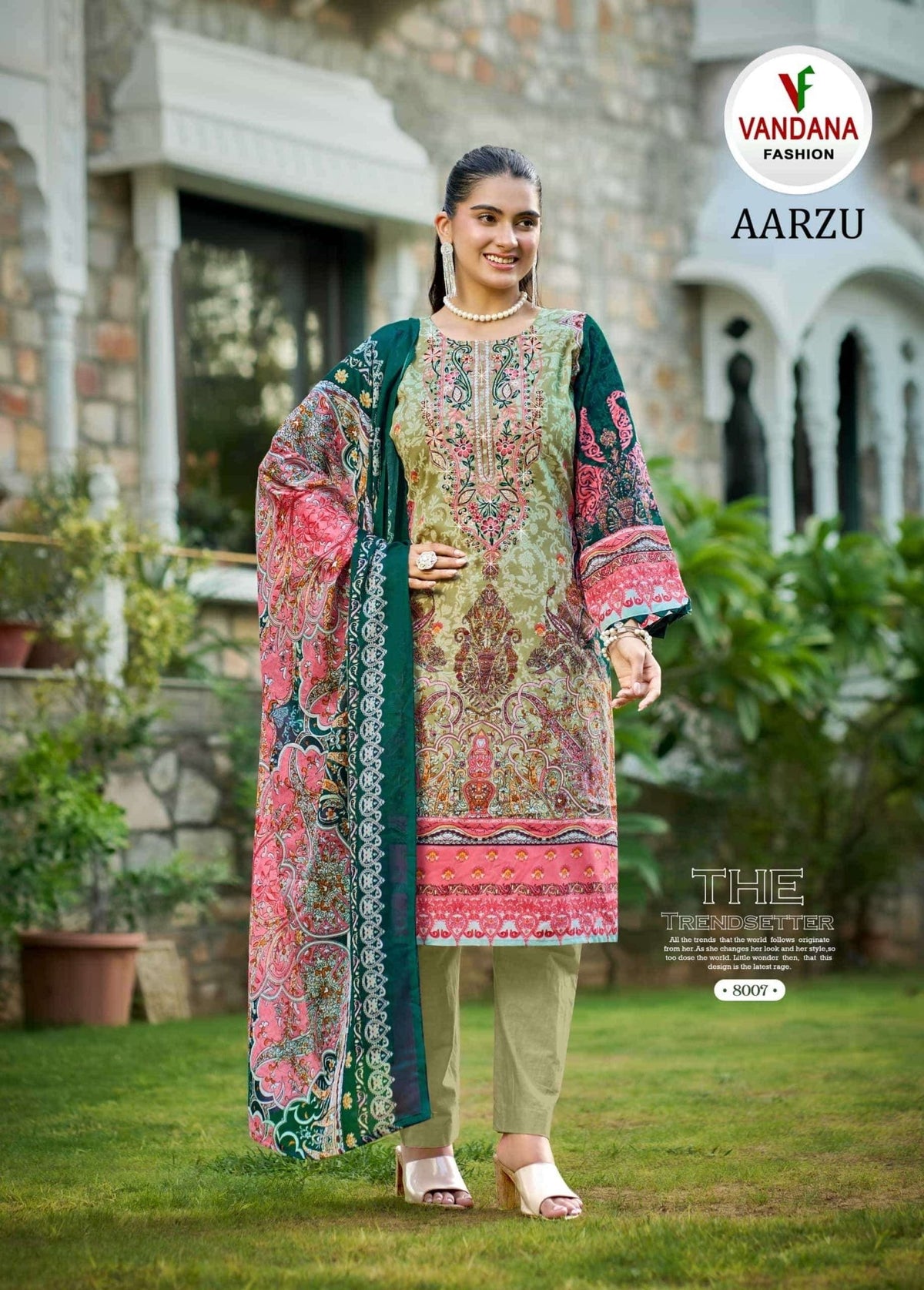 Vandana Fashion Aarzu Vol 8 Soft Cotton Pakistani Suit Dress Material - Amrah Wholesale