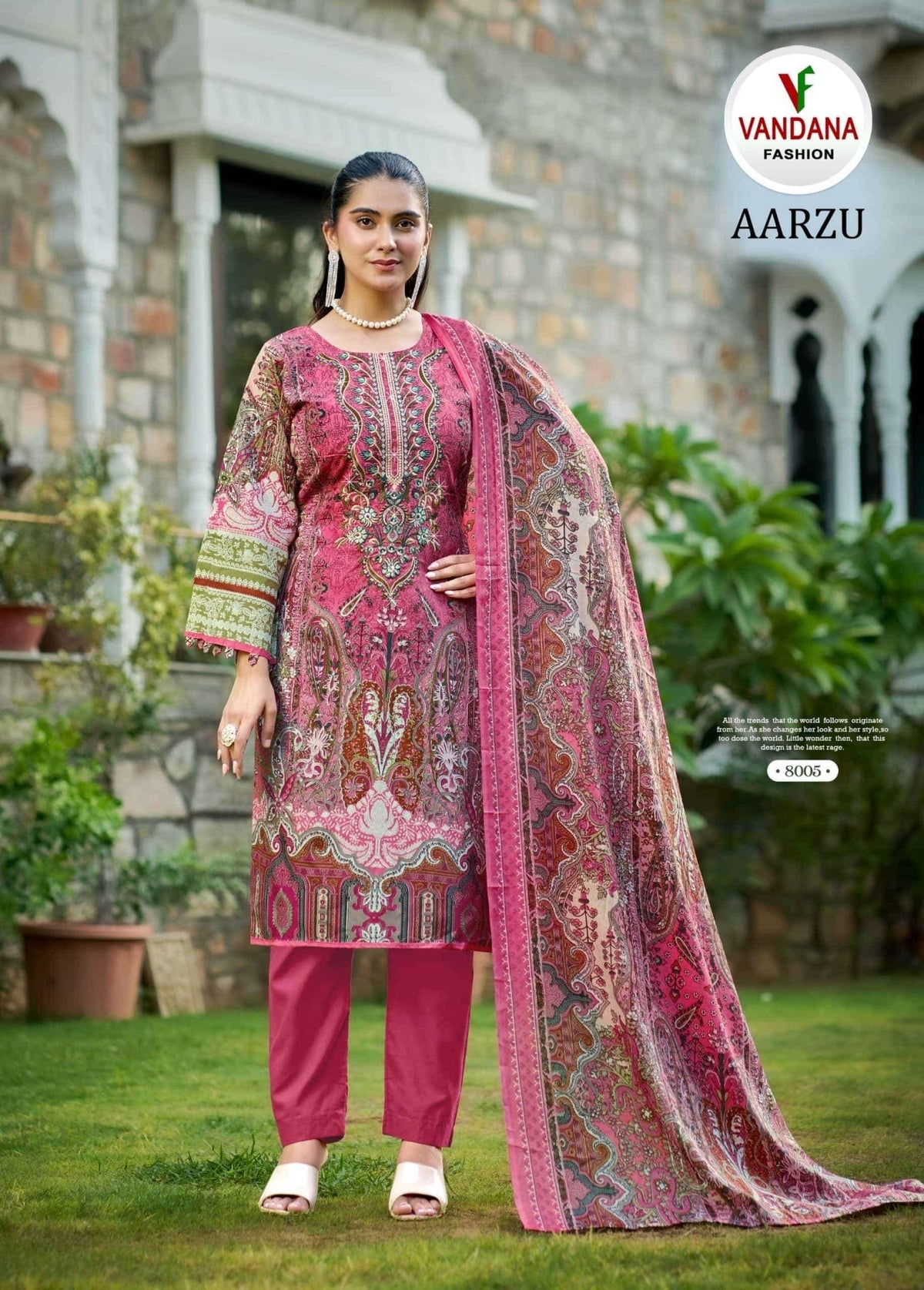 Vandana Fashion Aarzu Vol 8 Soft Cotton Pakistani Suit Dress Material - Amrah Wholesale