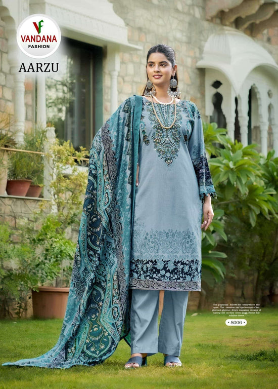 Vandana Fashion Aarzu Vol 8 Soft Cotton Pakistani Suit Dress Material - Amrah Wholesale
