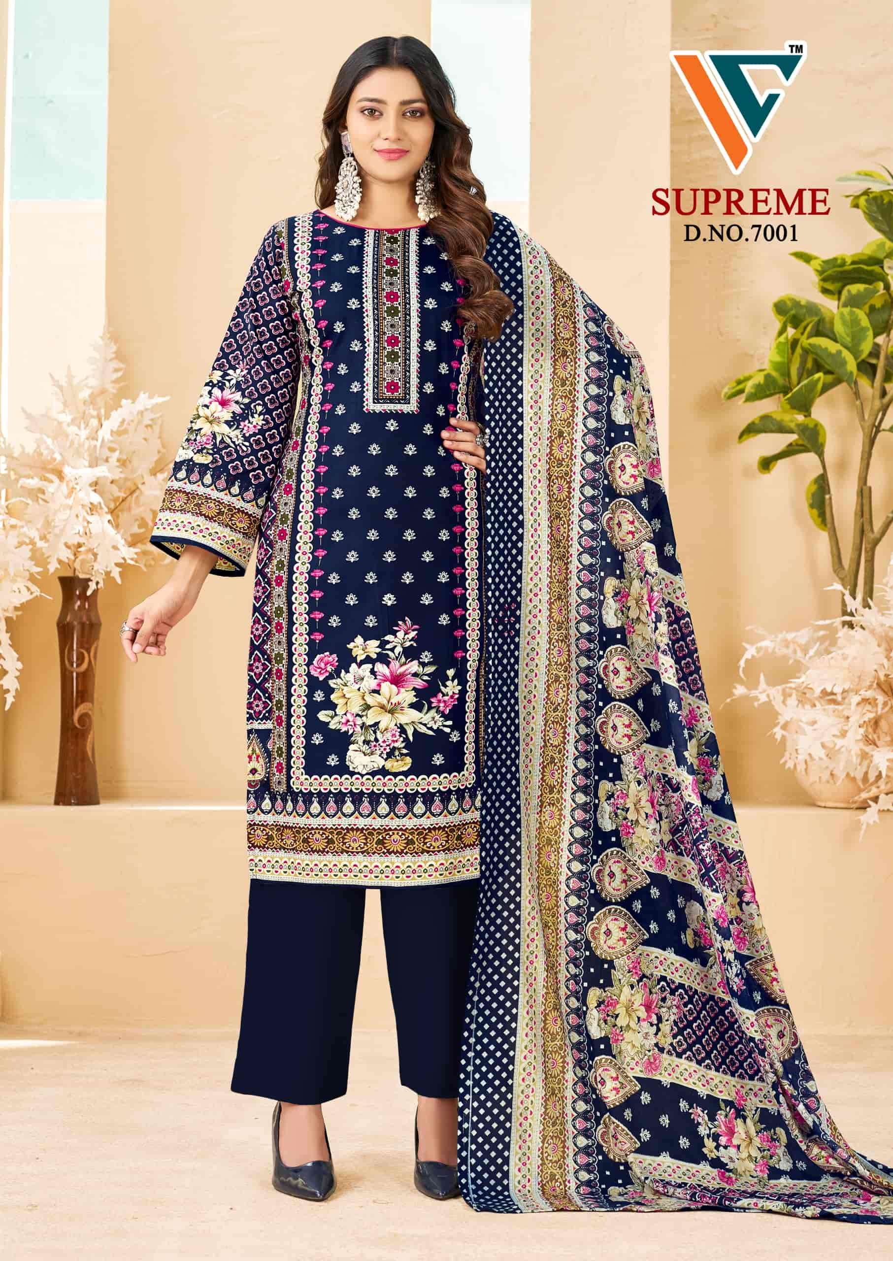 Vandana Fashion Karachi Supreme Vol 7 Printed Cotton Dress Material