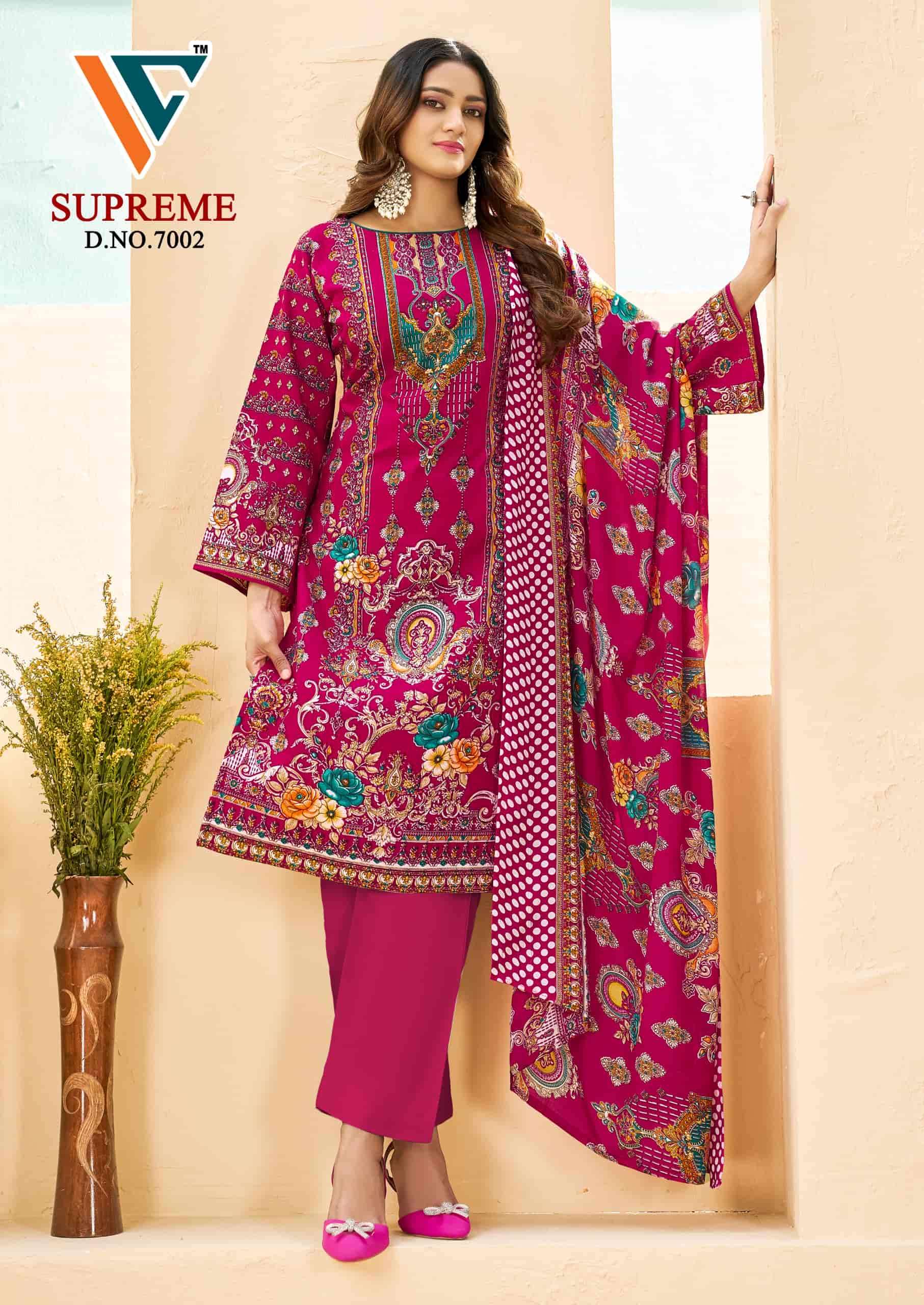 Vandana Fashion Karachi Supreme Vol 7 Printed Cotton Dress Material