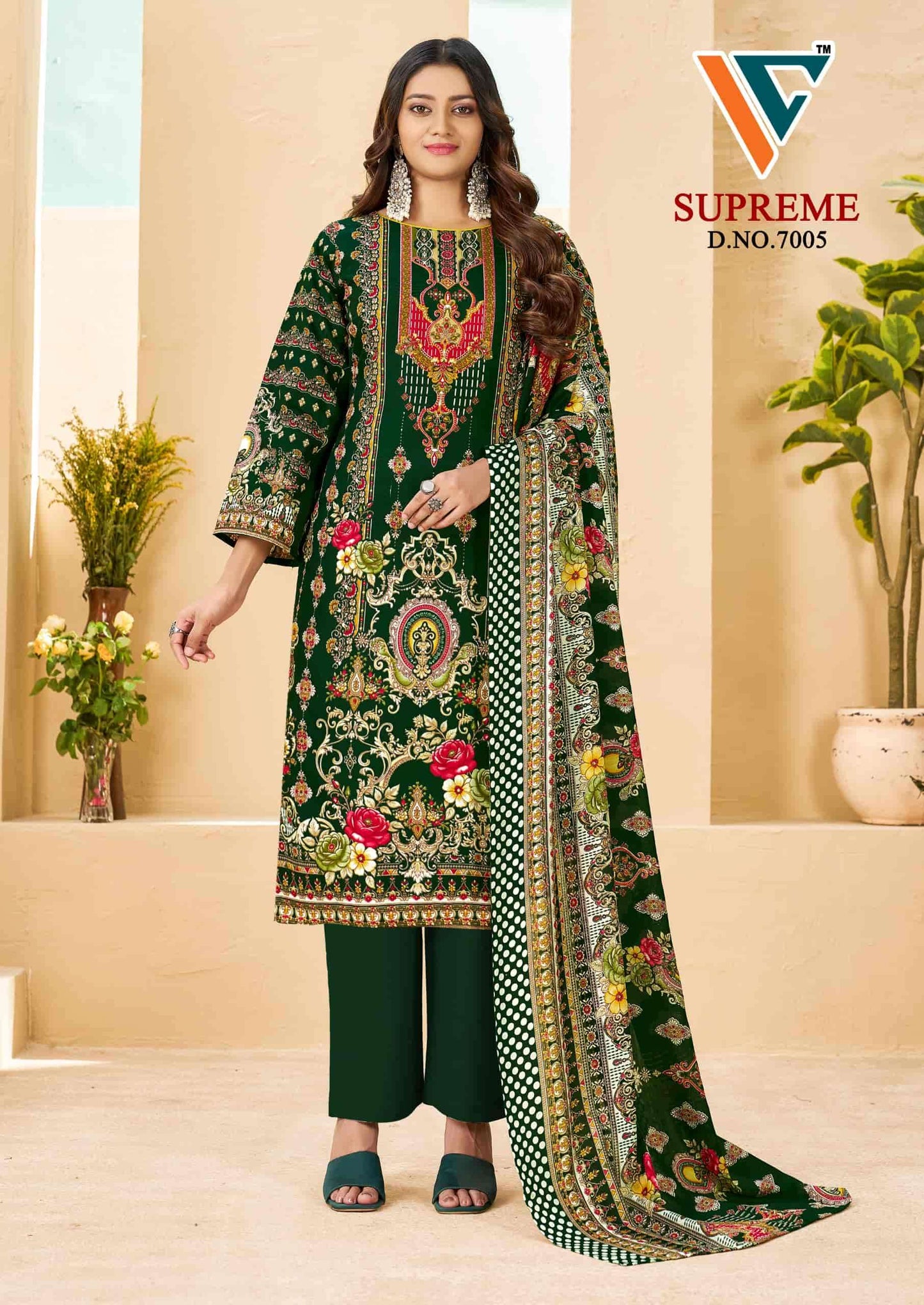 Vandana Fashion Karachi Supreme Vol 7 Printed Cotton Dress Material