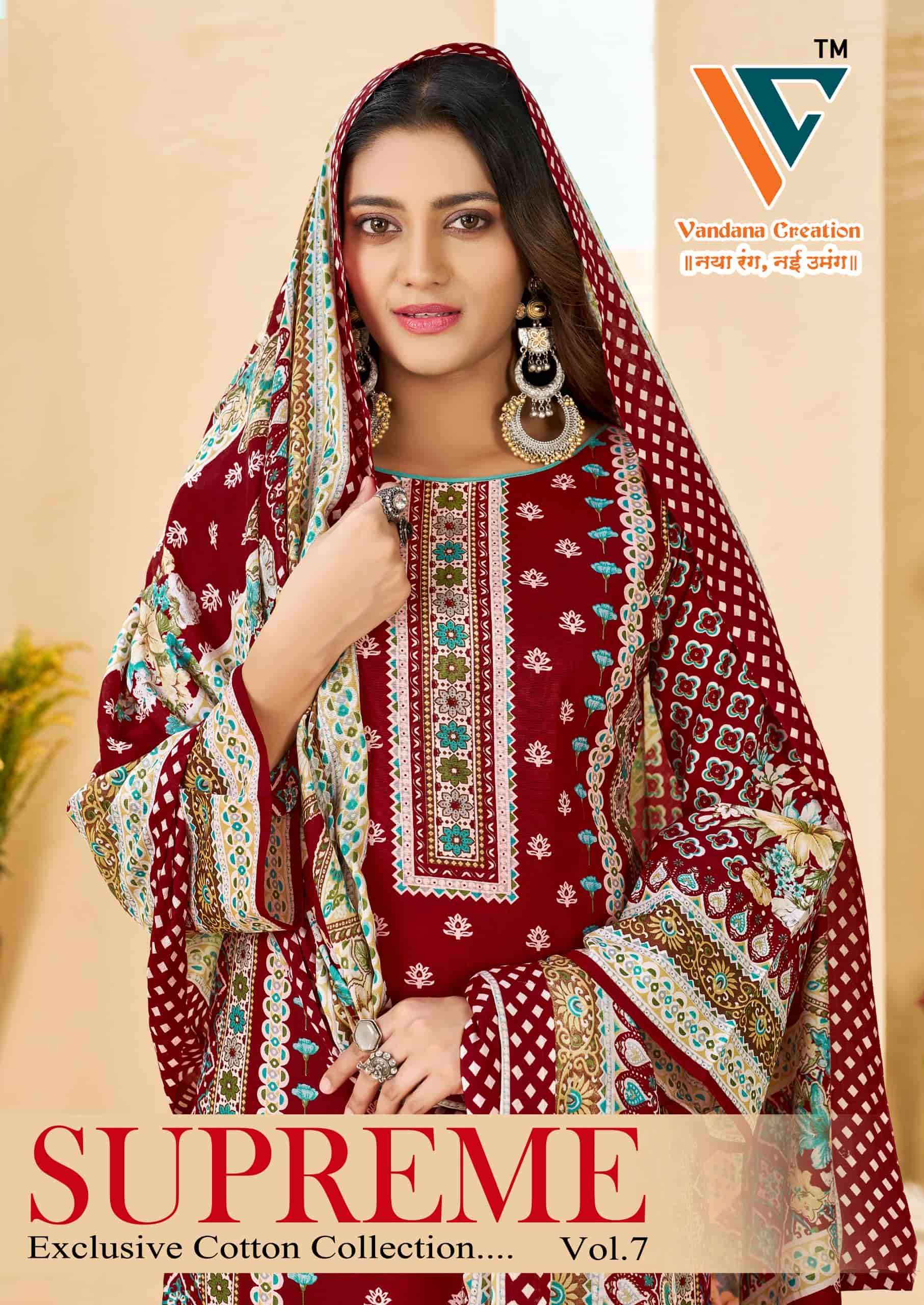Vandana Fashion Karachi Supreme Vol 7 Printed Cotton Dress Material