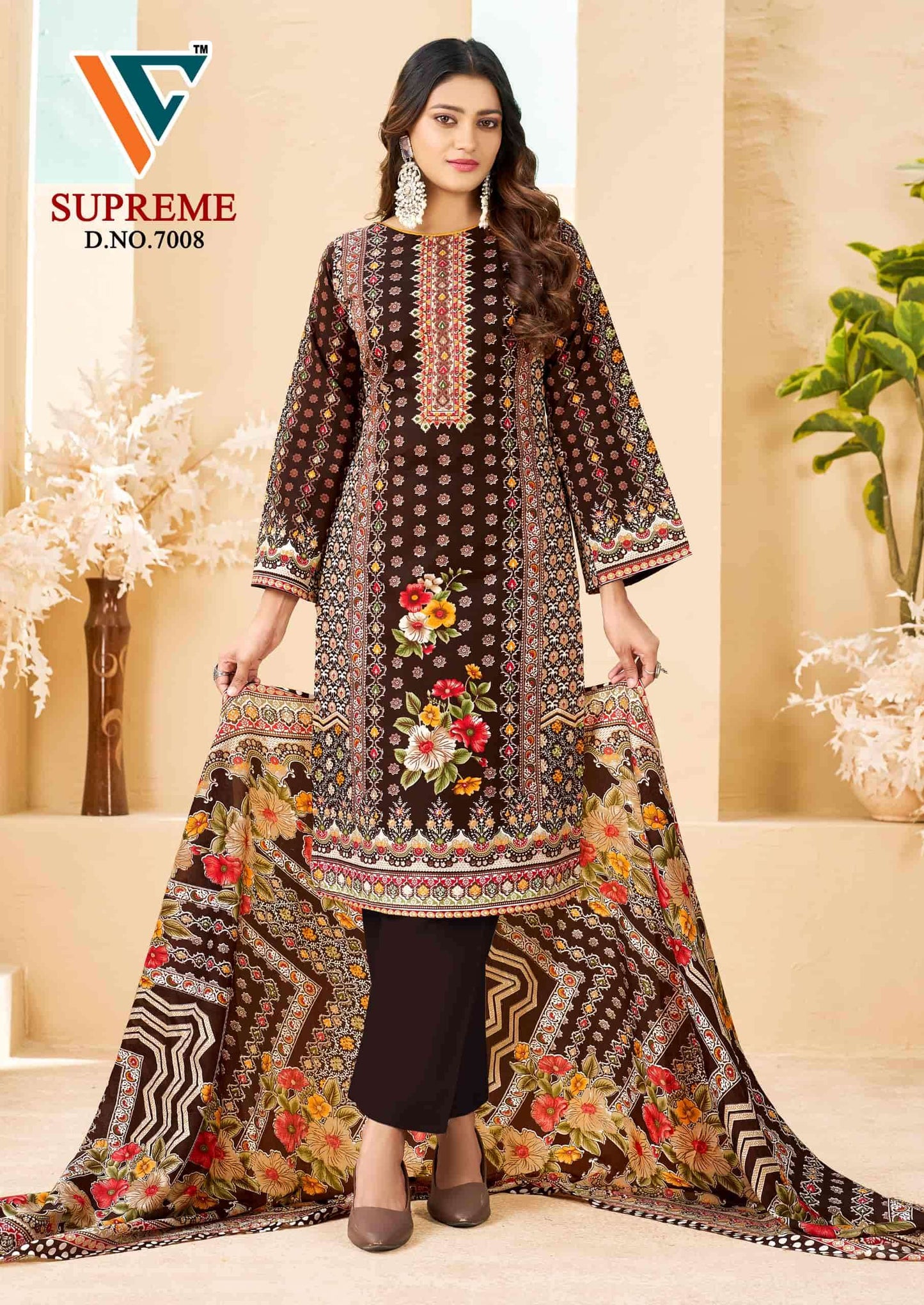 Vandana Fashion Karachi Supreme Vol 7 Printed Cotton Dress Material