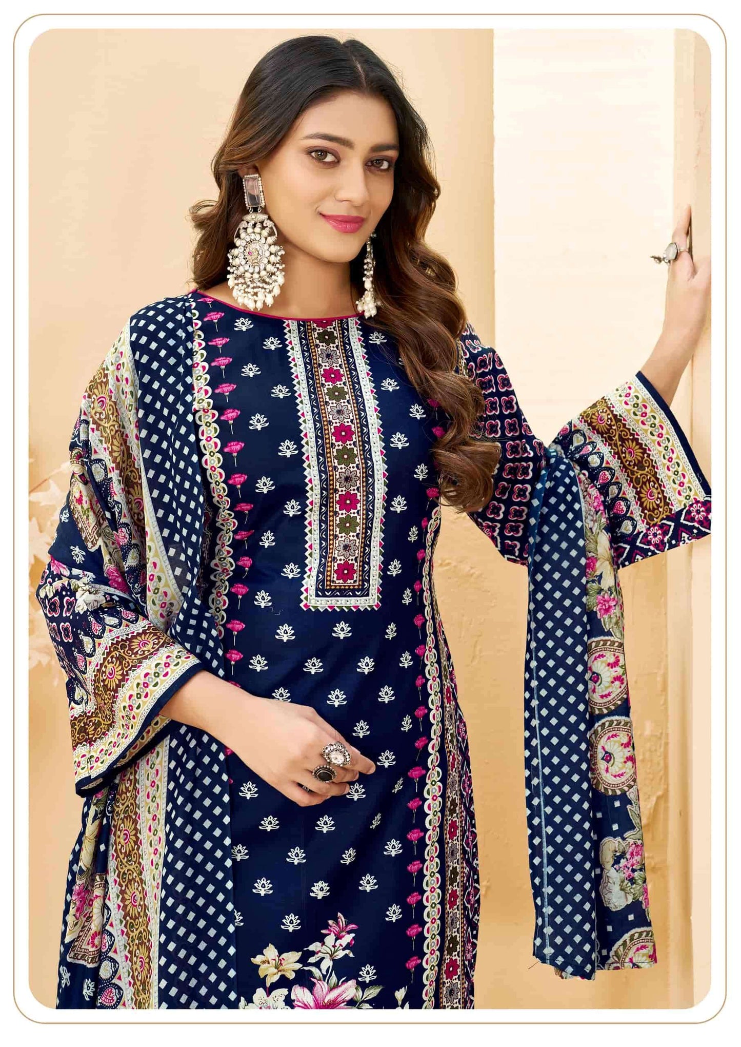 Vandana Fashion Karachi Supreme Vol 7 Printed Cotton Dress Material