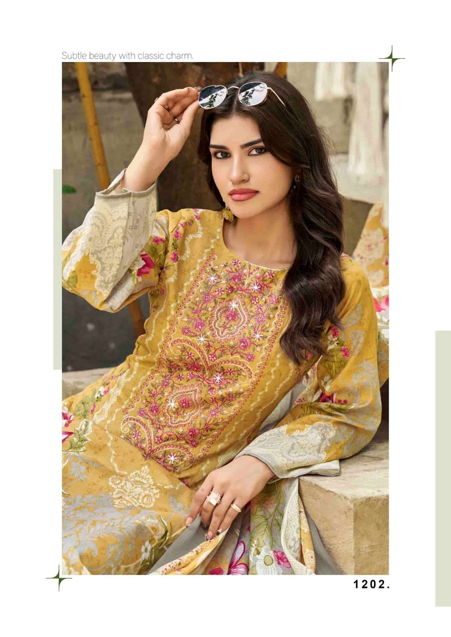 Vandana Fashion Nagina Vol 12 Cotton Embroidery Dress Material - Amrah Wholesale