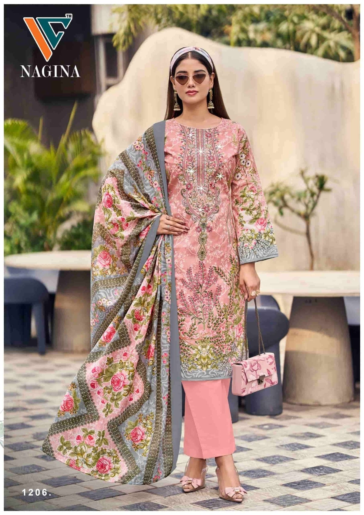 Vandana Fashion Nagina Vol 12 Cotton Embroidery Dress Material - Amrah Wholesale
