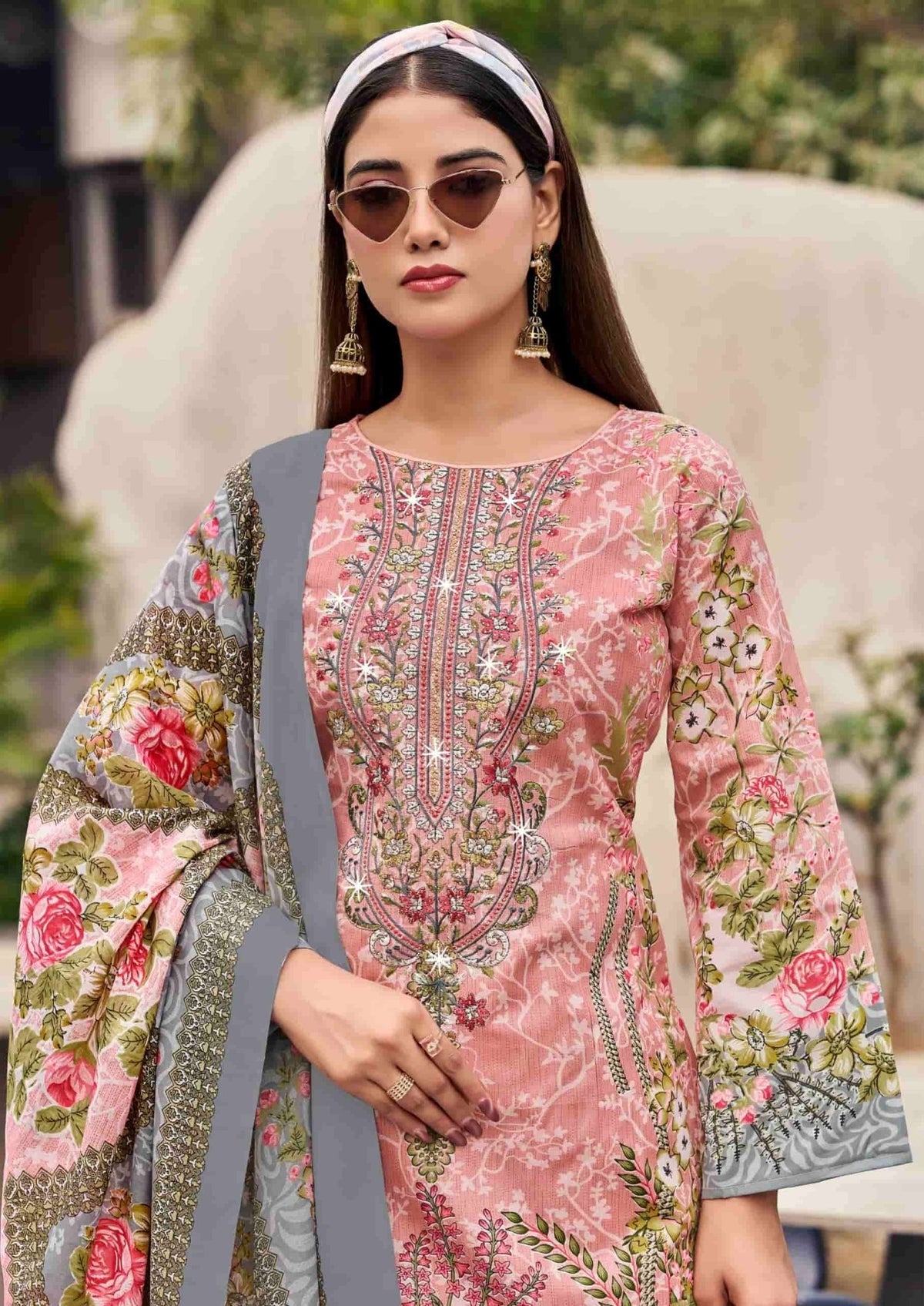 Vandana Fashion Nagina Vol 12 Cotton Embroidery Dress Material - Amrah Wholesale