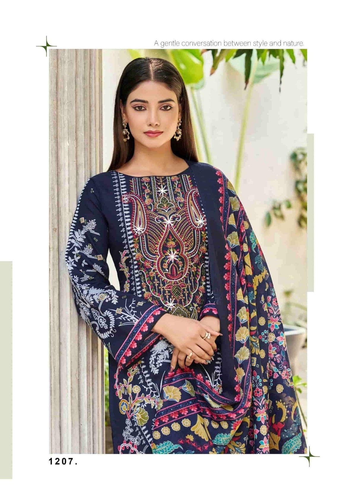Vandana Fashion Nagina Vol 12 Cotton Embroidery Dress Material - Amrah Wholesale