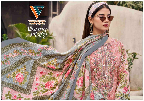 Vandana Fashion Nagina Vol 12 Cotton Embroidery Dress Material - Amrah Wholesale