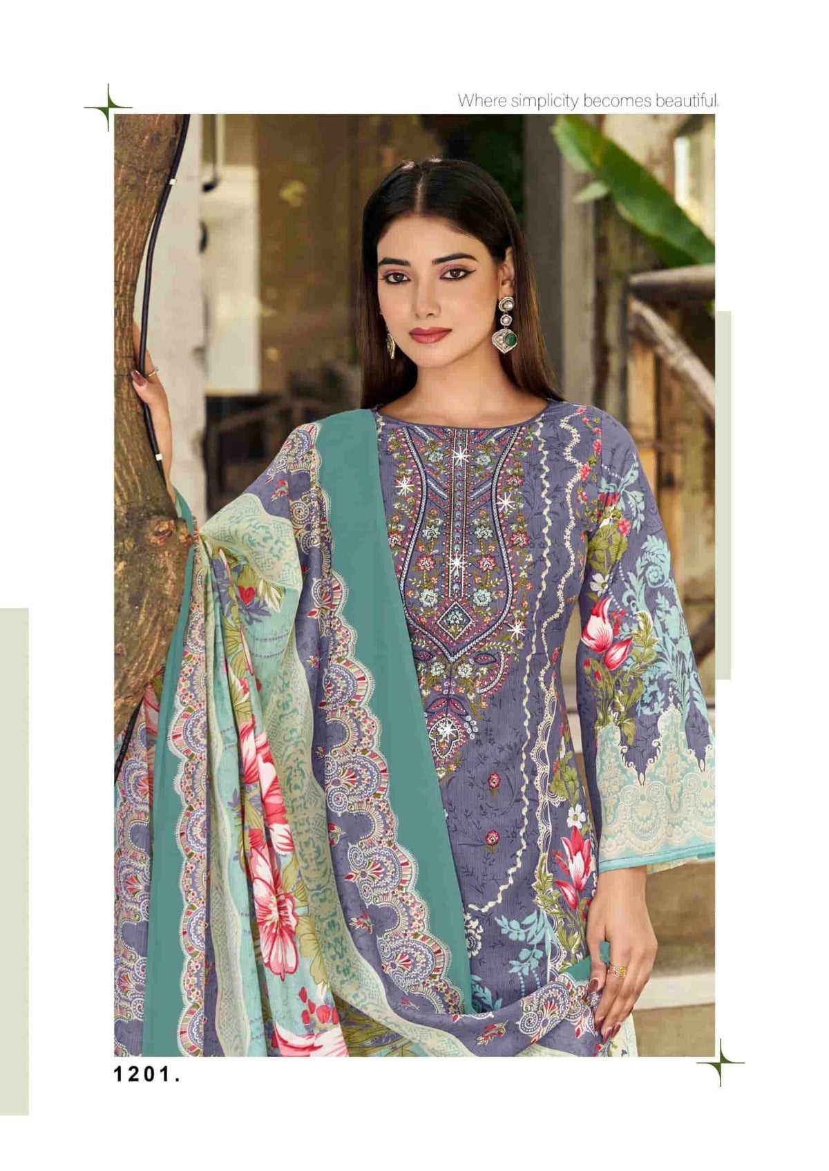 Vandana Fashion Nagina Vol 12 Cotton Embroidery Dress Material - Amrah Wholesale