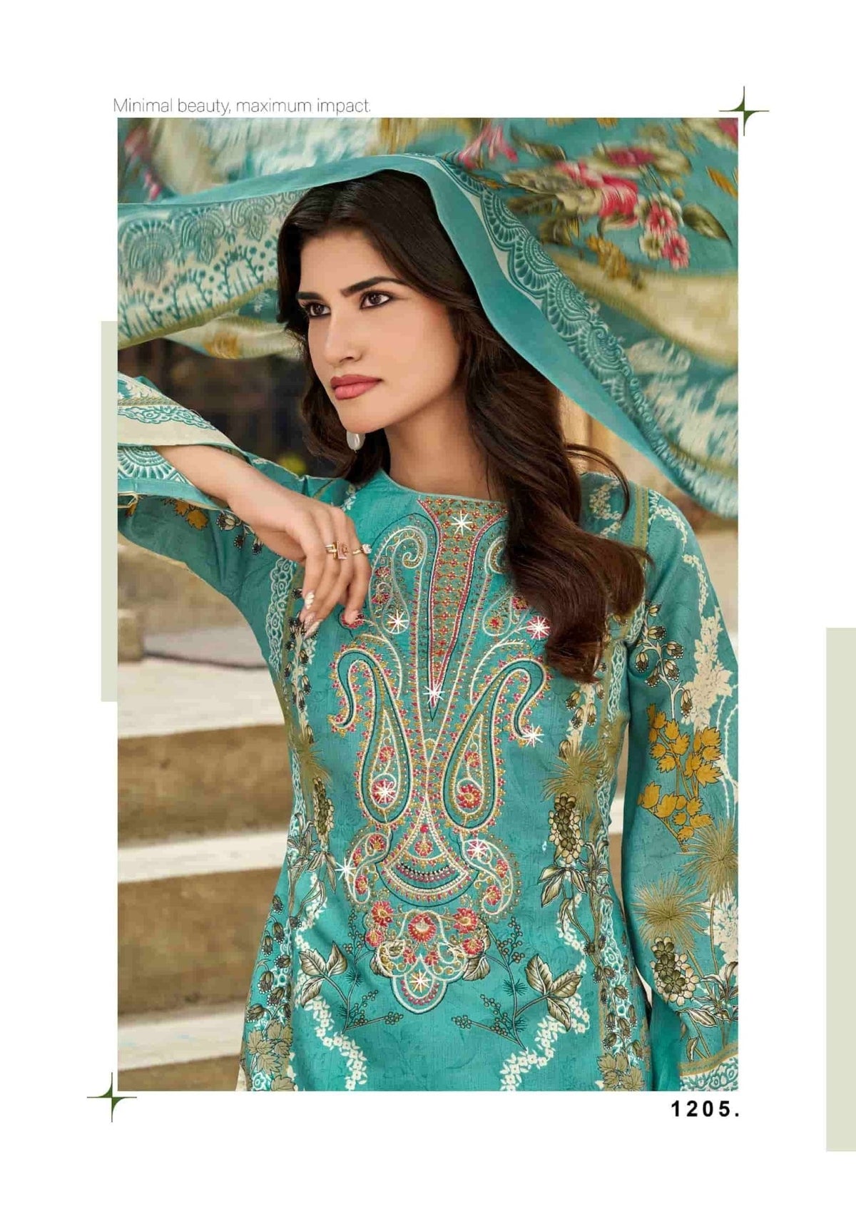 Vandana Fashion Nagina Vol 12 Cotton Embroidery Dress Material - Amrah Wholesale