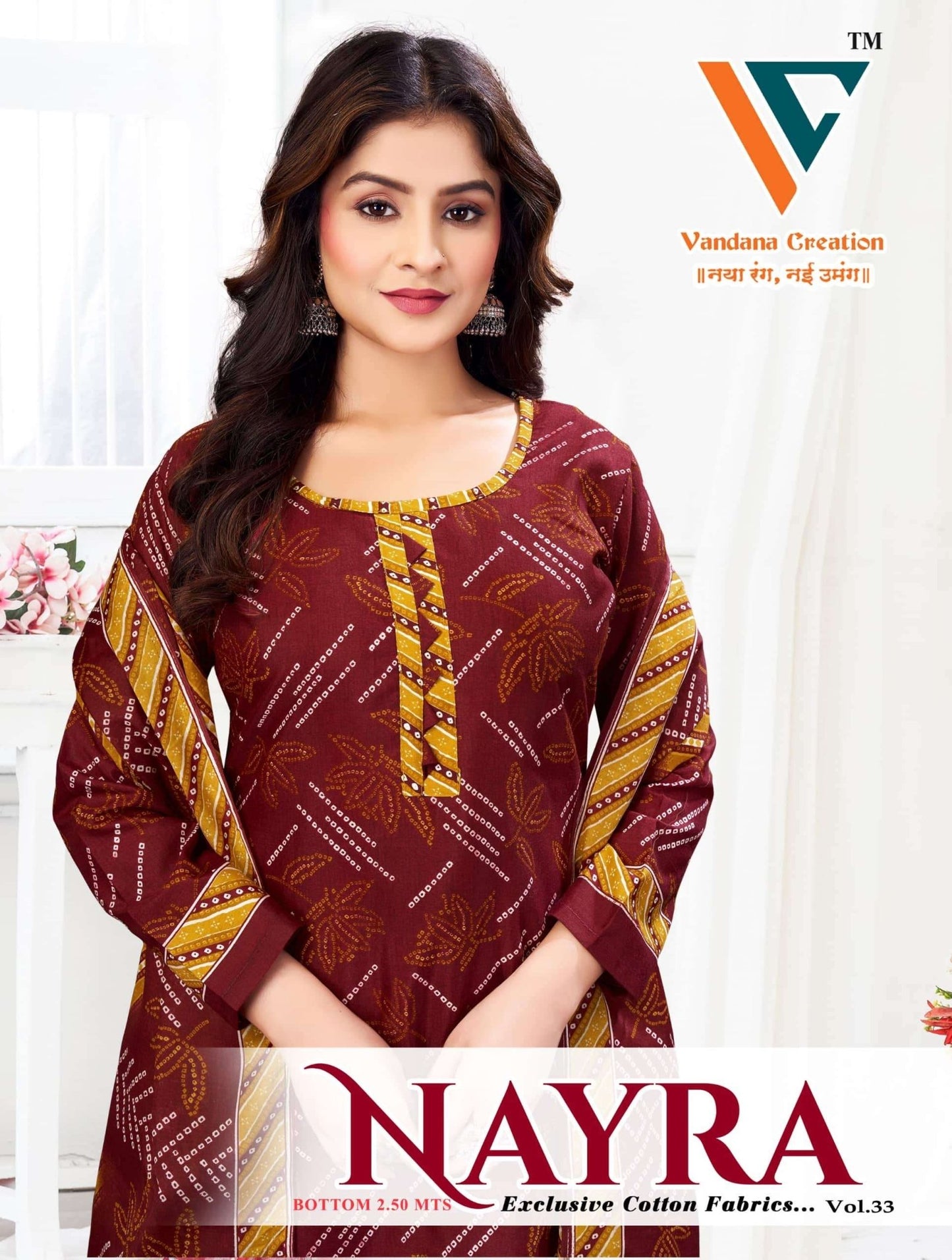 Vandana Fashion Nayra Vol 33 Cotton Printed Dress Material - Amrah Wholesale