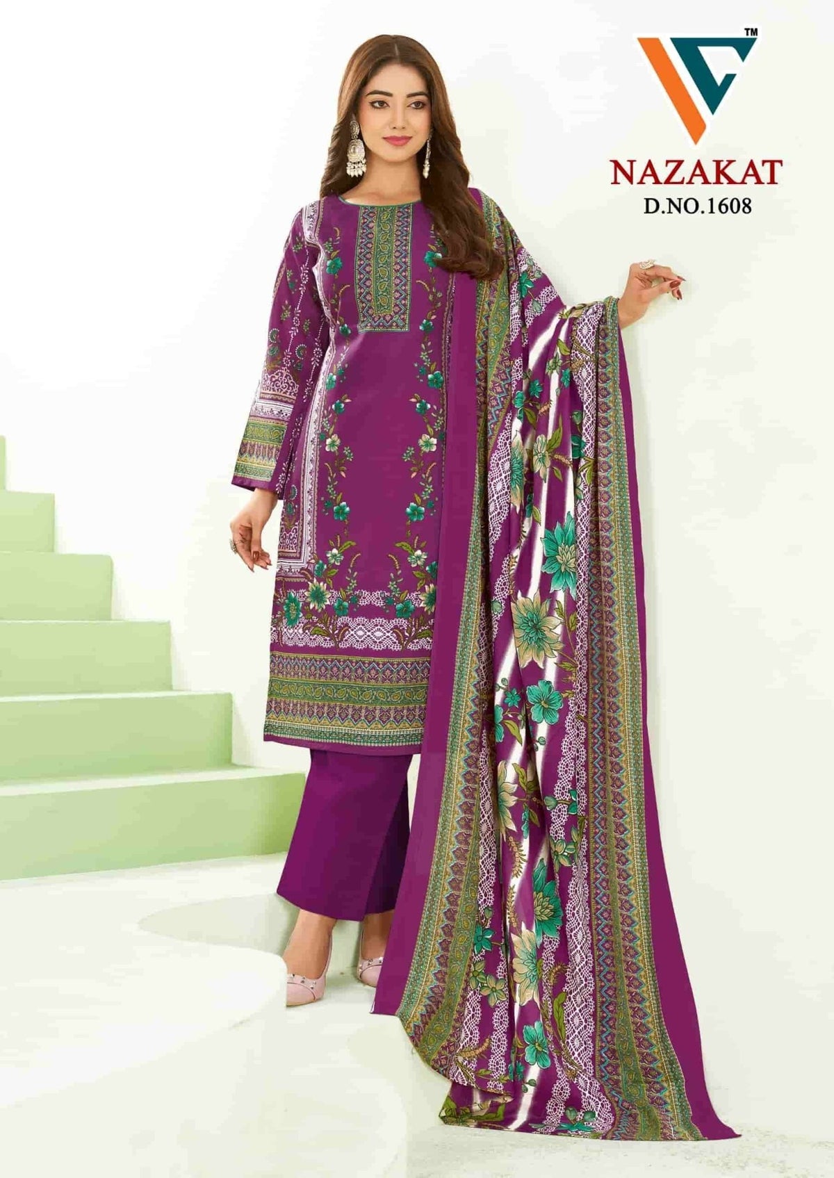Vandana Fashion Nazakat Vol 16 Printed Cotton Dress Material - Amrah Wholesale