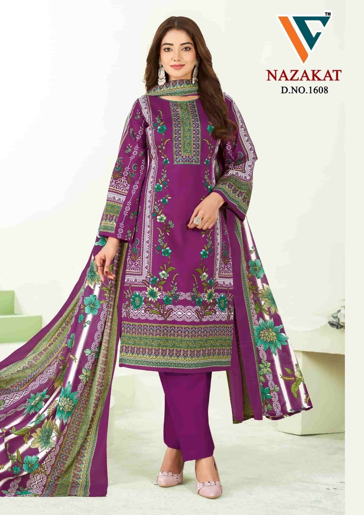 Vandana Fashion Nazakat Vol 16 Printed Cotton Dress Material - Amrah Wholesale