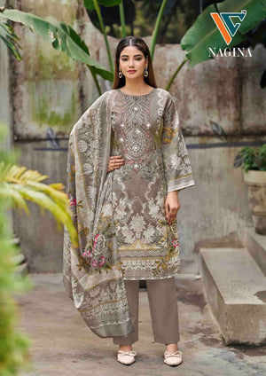 Vandana Fashion Nagina Vol 12 Cotton Embroidery Dress Material