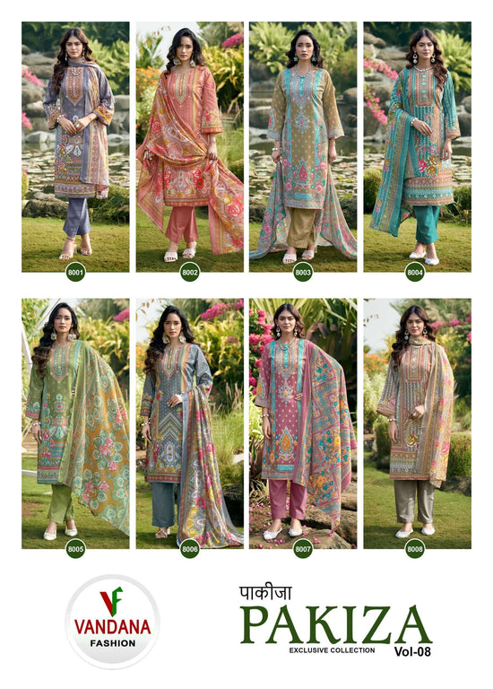 Vandana Fashion Pakiza Vol 08 Dress Material - Amrah Wholesale