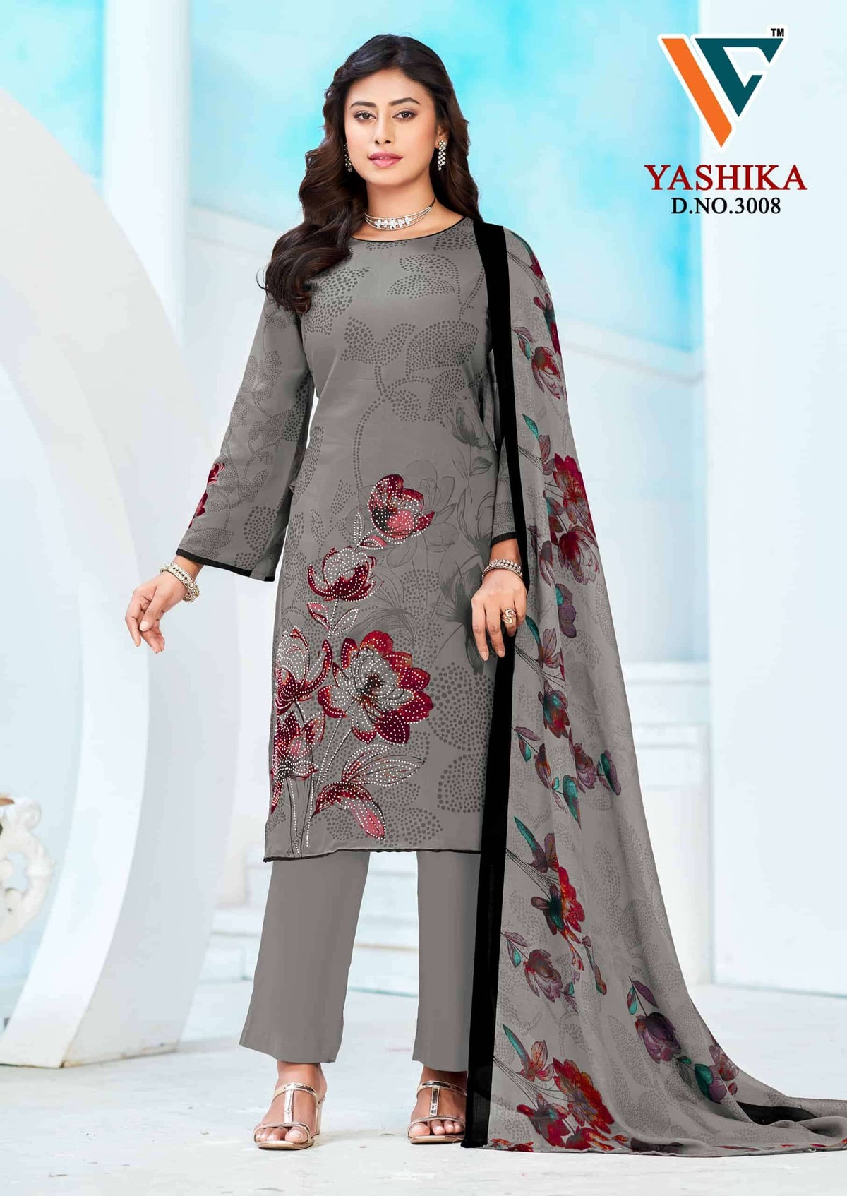 Vandana Creation Yashika Vol 3 Swarovski Cotton Dress Material