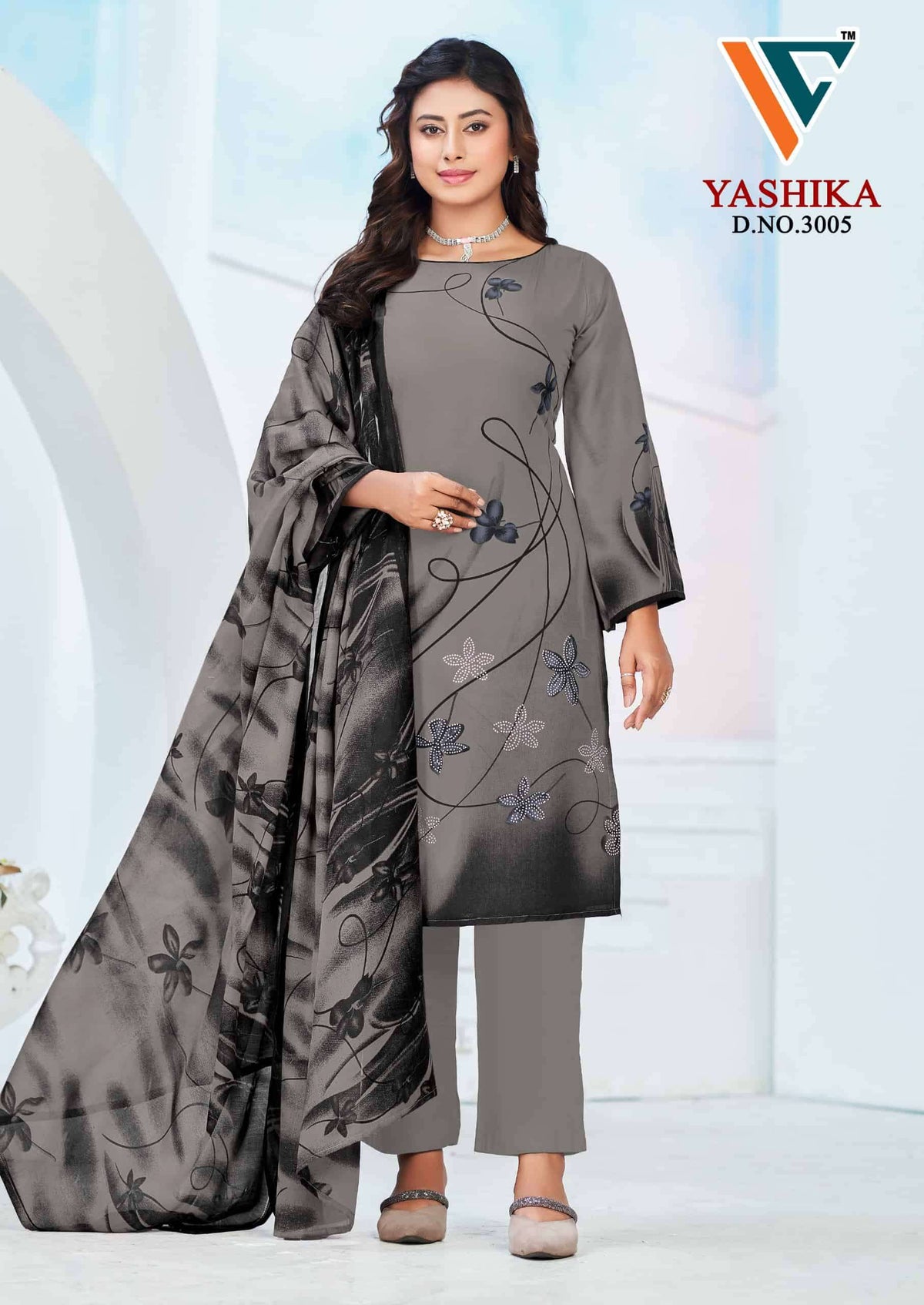 Vandana Creation Yashika Vol 3 Swarovski Cotton Dress Material