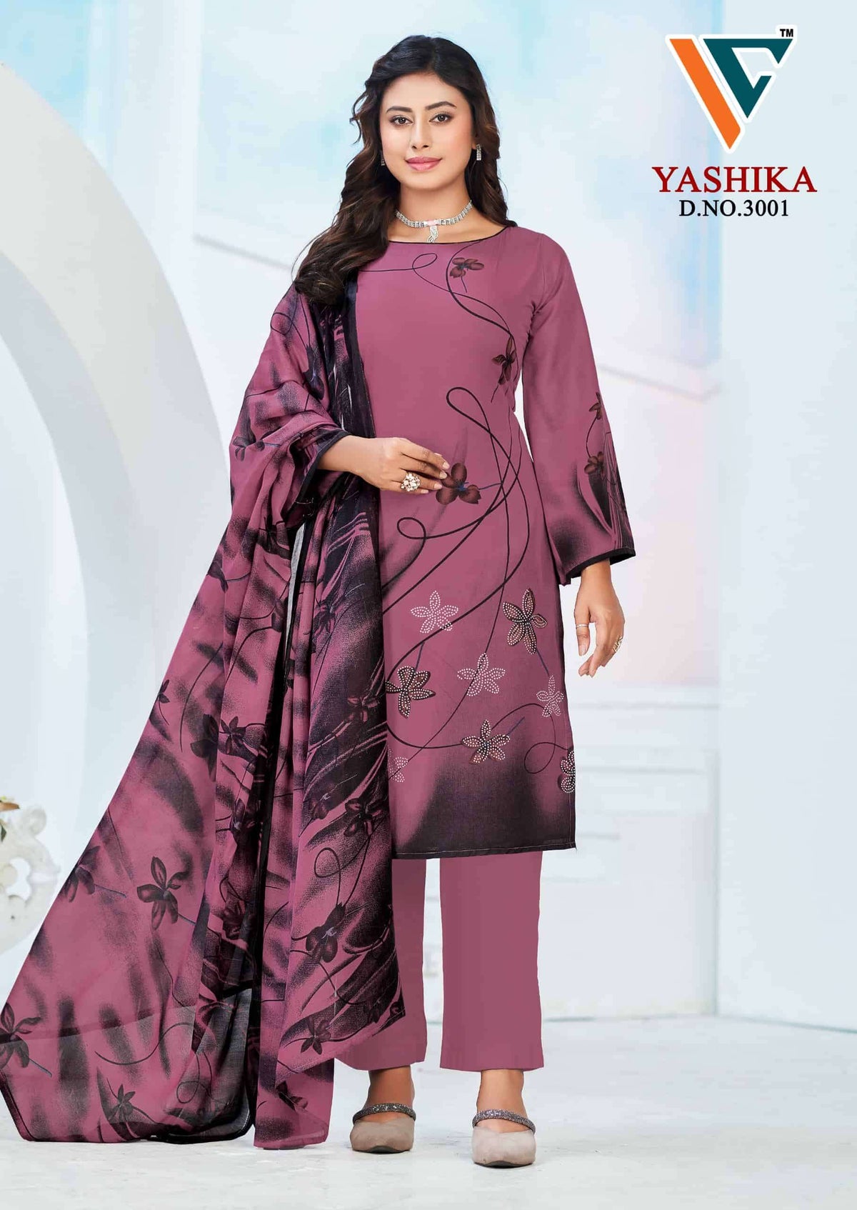 Vandana Creation Yashika Vol 3 Swarovski Cotton Dress Material