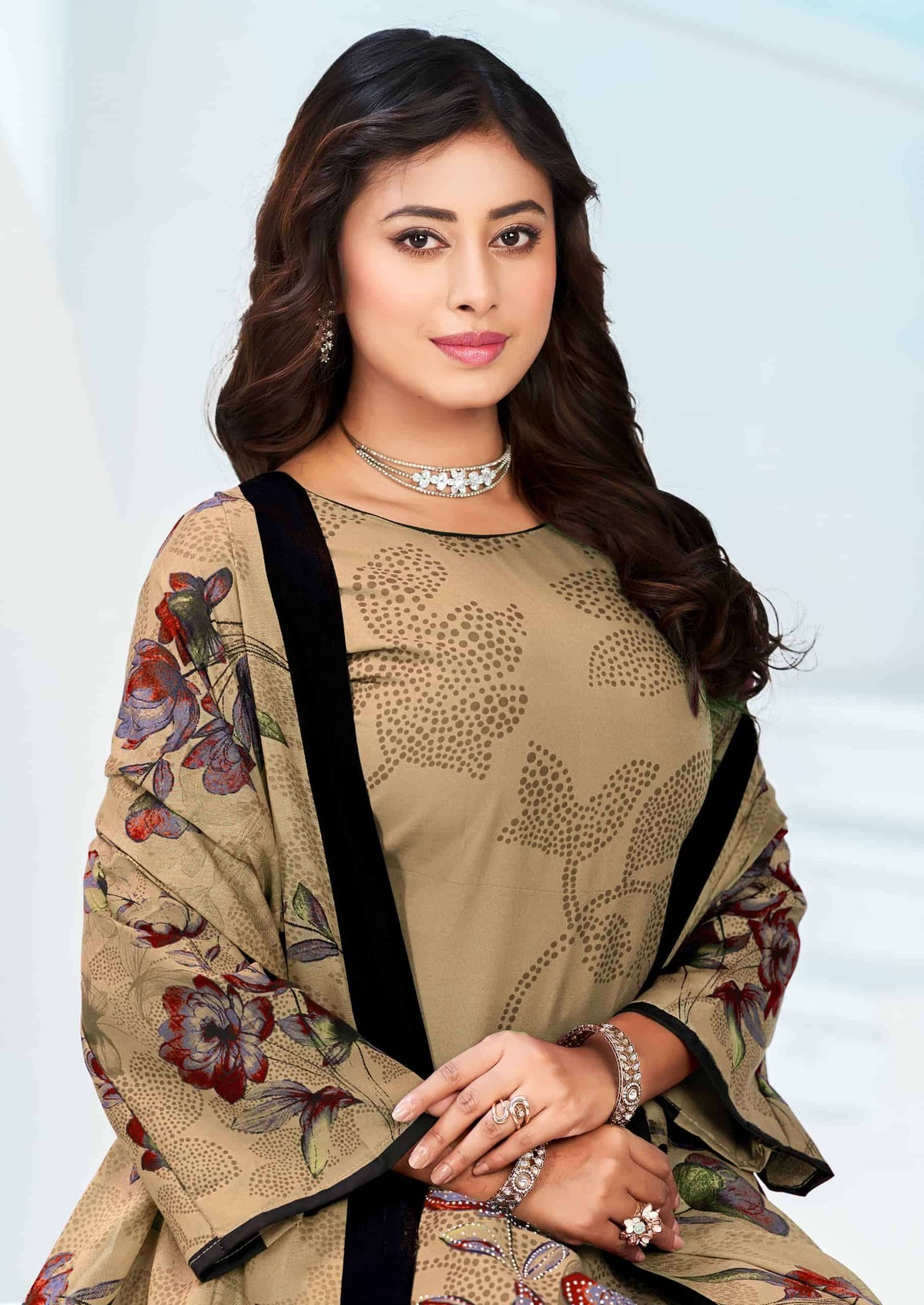 Vandana Creation Yashika Vol 3 Swarovski Cotton Dress Material
