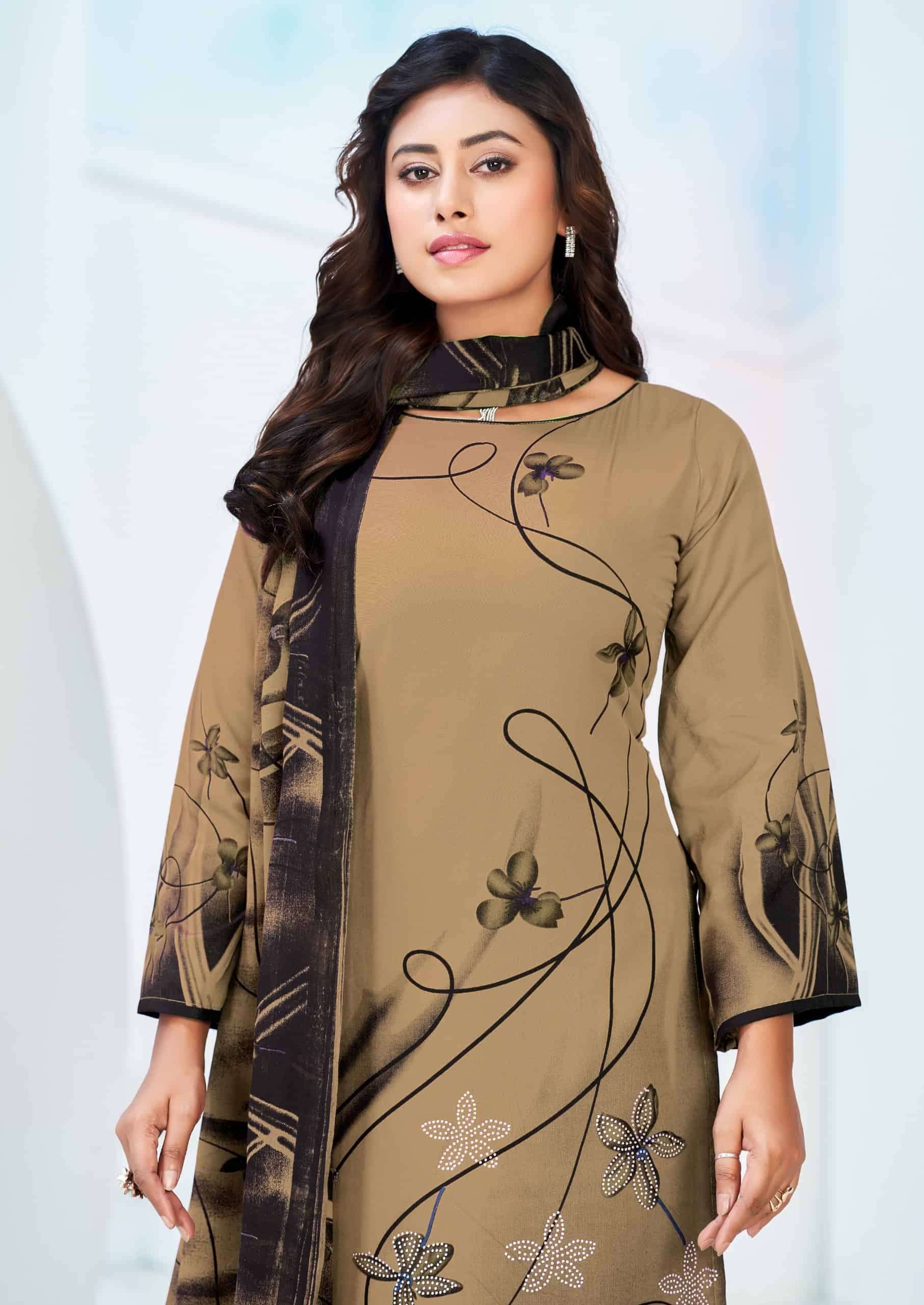 Vandana Creation Yashika Vol 3 Swarovski Cotton Dress Material