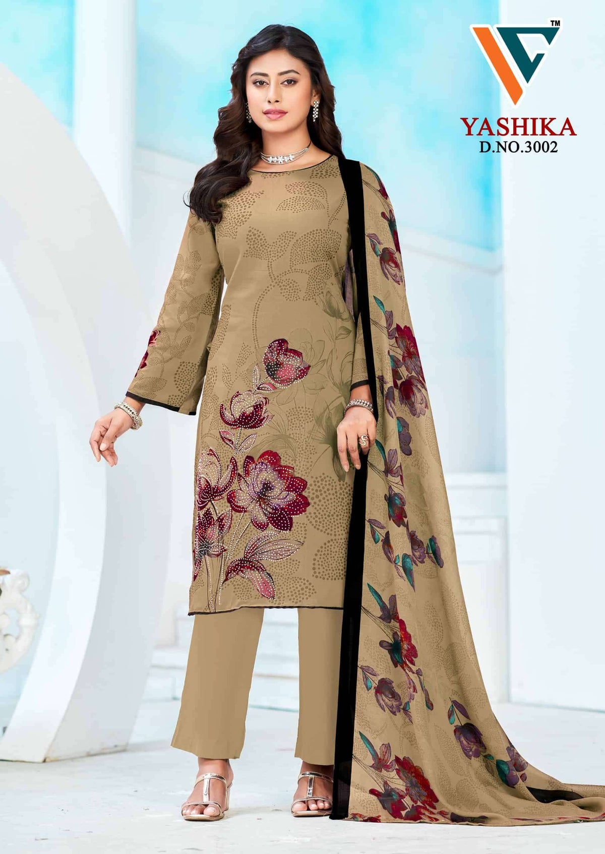 Vandana Creation Yashika Vol 3 Swarovski Cotton Dress Material