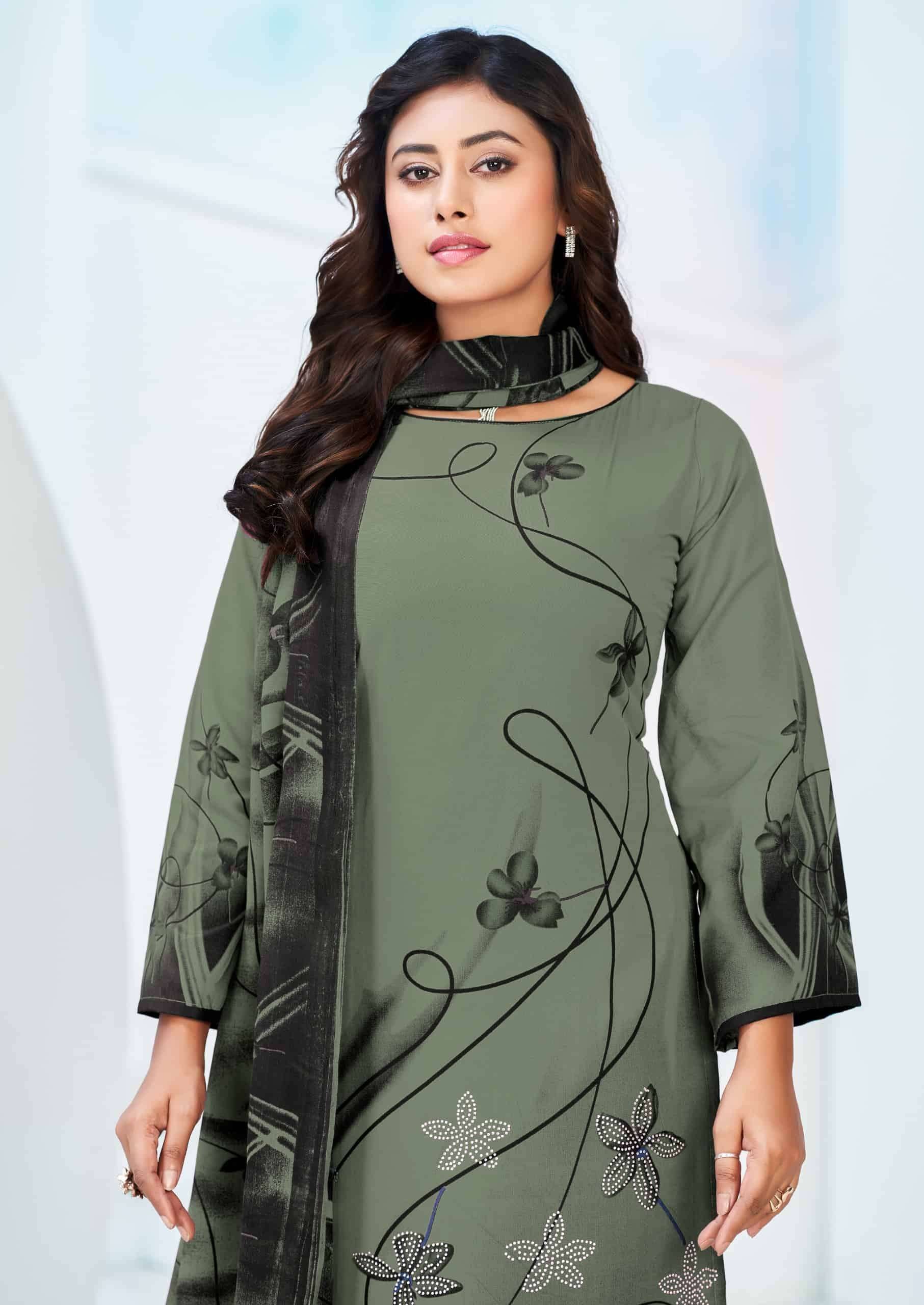 Vandana Creation Yashika Vol 3 Swarovski Cotton Dress Material