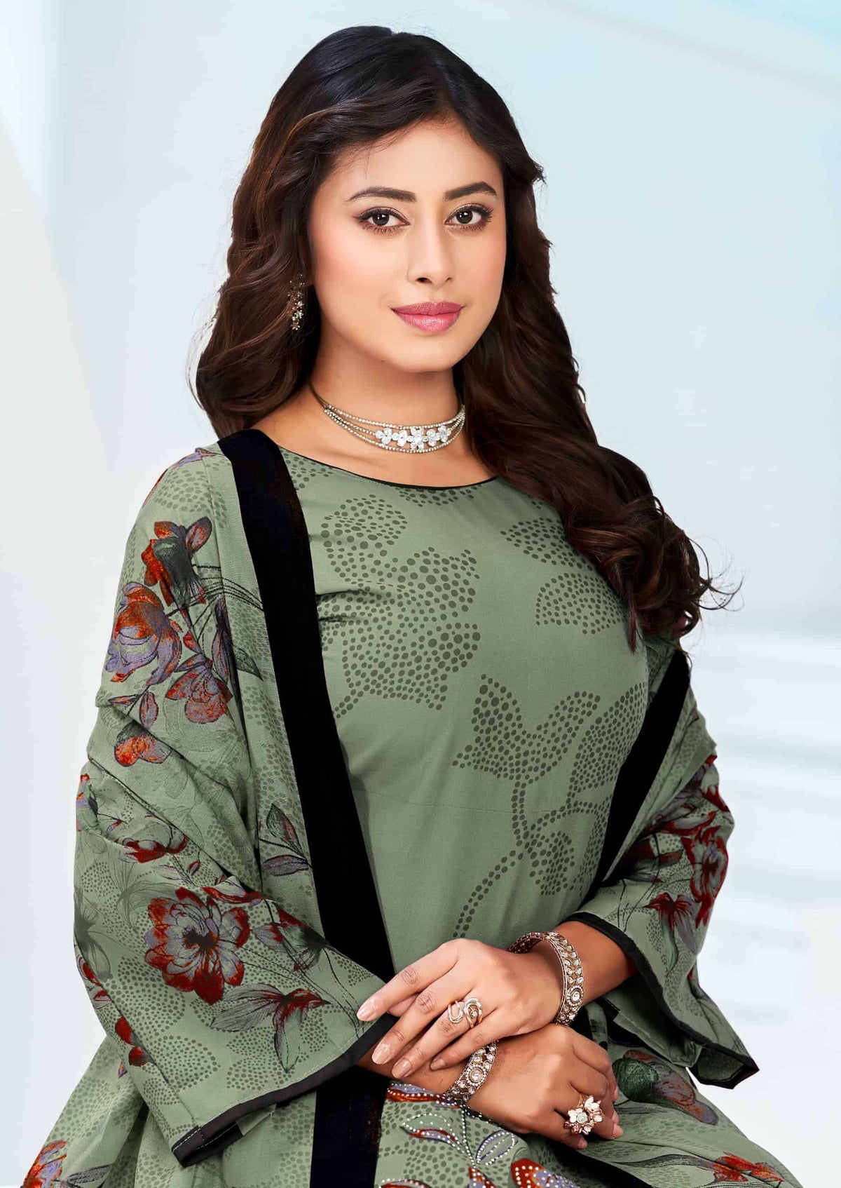 Vandana Creation Yashika Vol 3 Swarovski Cotton Dress Material