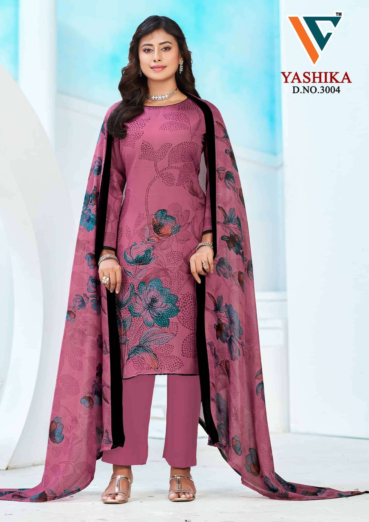 Vandana Creation Yashika Vol 3 Swarovski Cotton Dress Material