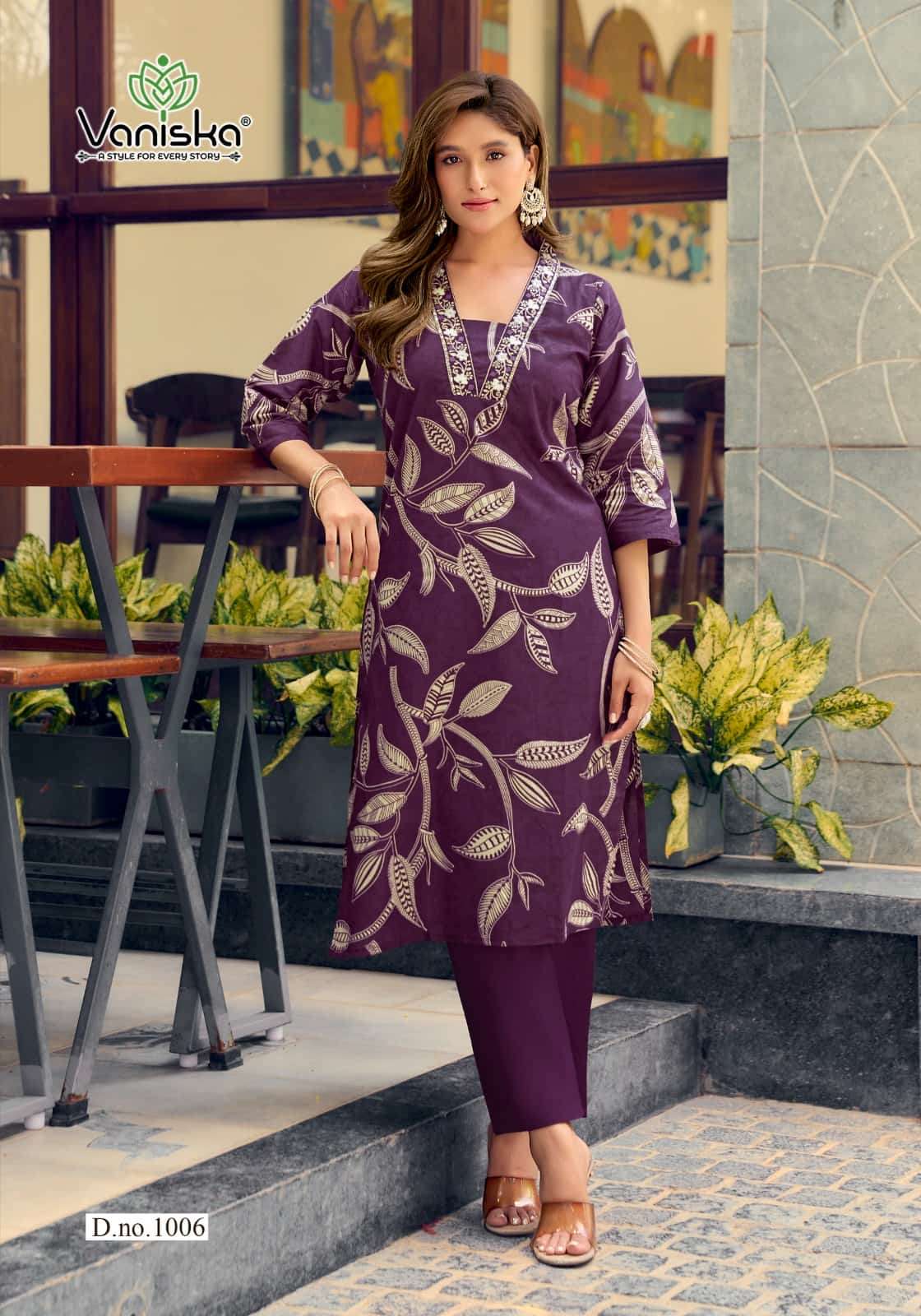 Vaniska Cotton Candy Vol 1 Cotton Kurti Pant Set - Amrah Wholesale