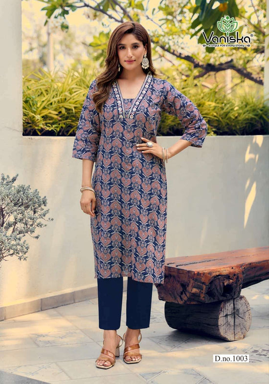 Vaniska Cotton Candy Vol 1 Cotton Kurti Pant Set - Amrah Wholesale