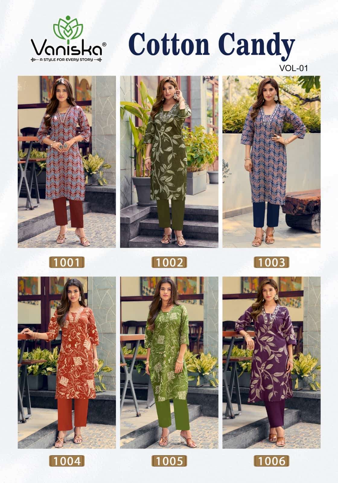 Vaniska Cotton Candy Vol 1 Cotton Kurti Pant Set