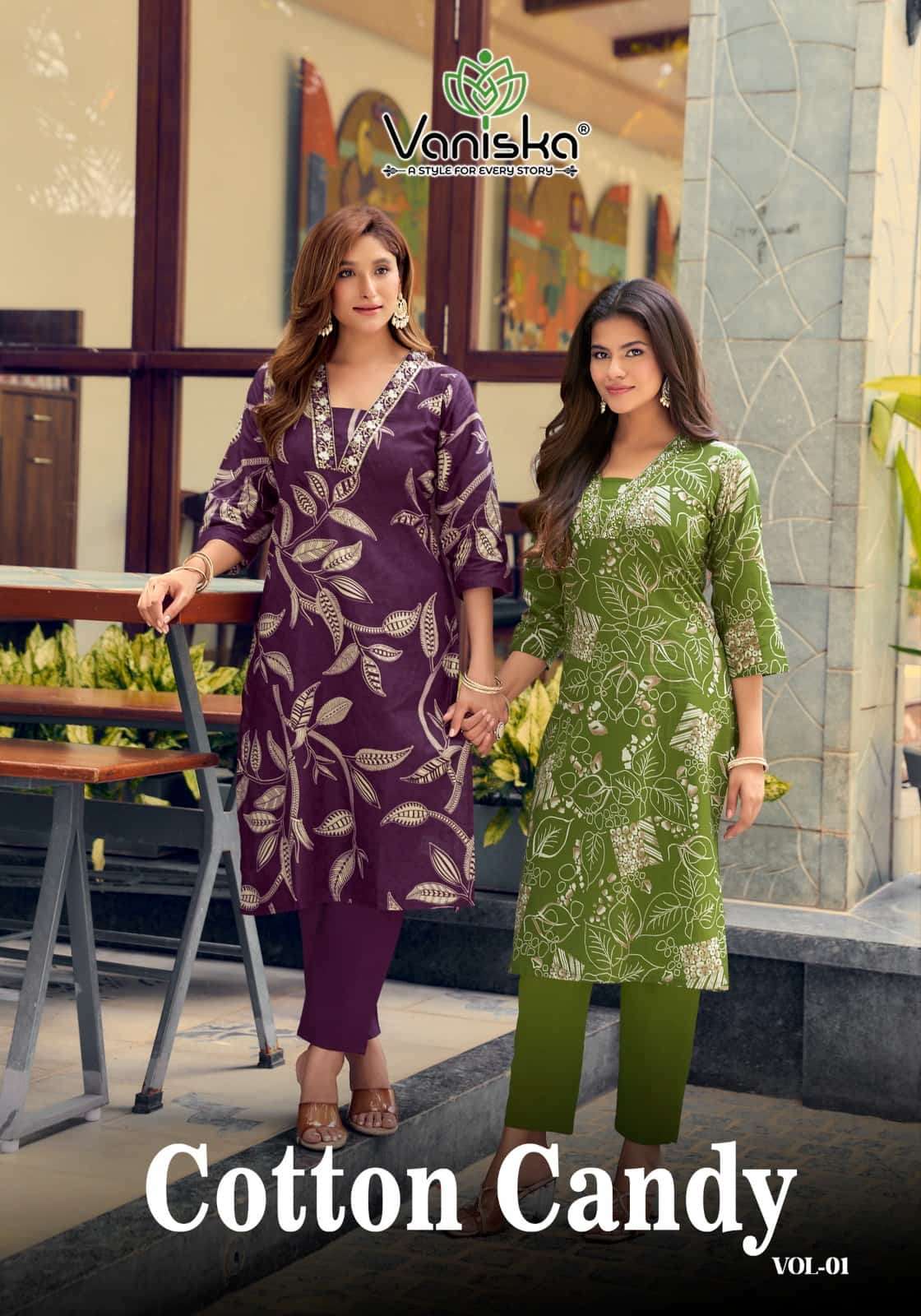 Vaniska Cotton Candy Vol 1 Cotton Kurti Pant Set